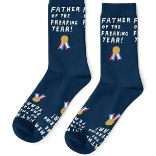 Father of the Freakin Year Crew Socks - Large - Image 2