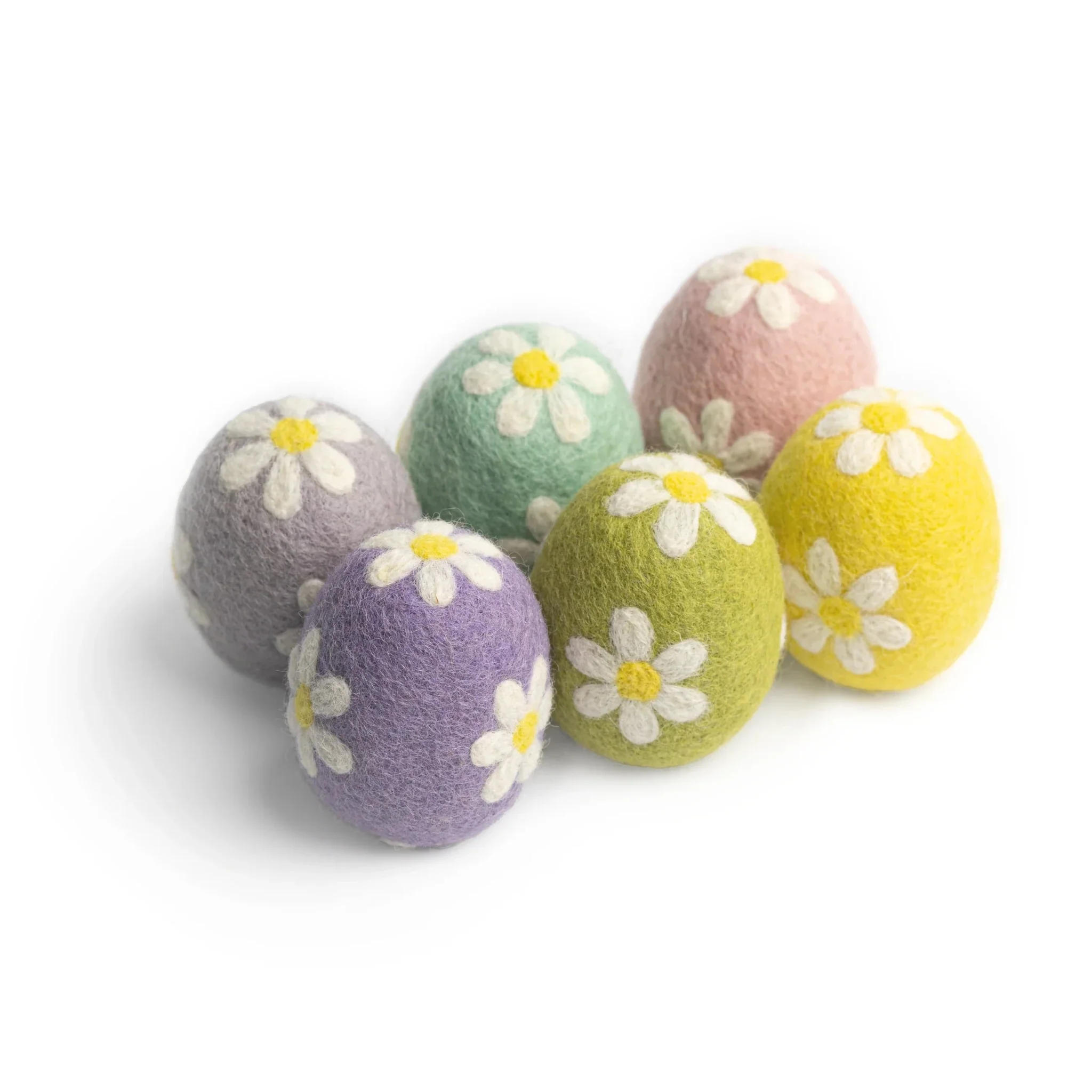 Felt Floral Easter Egg / Turquoise