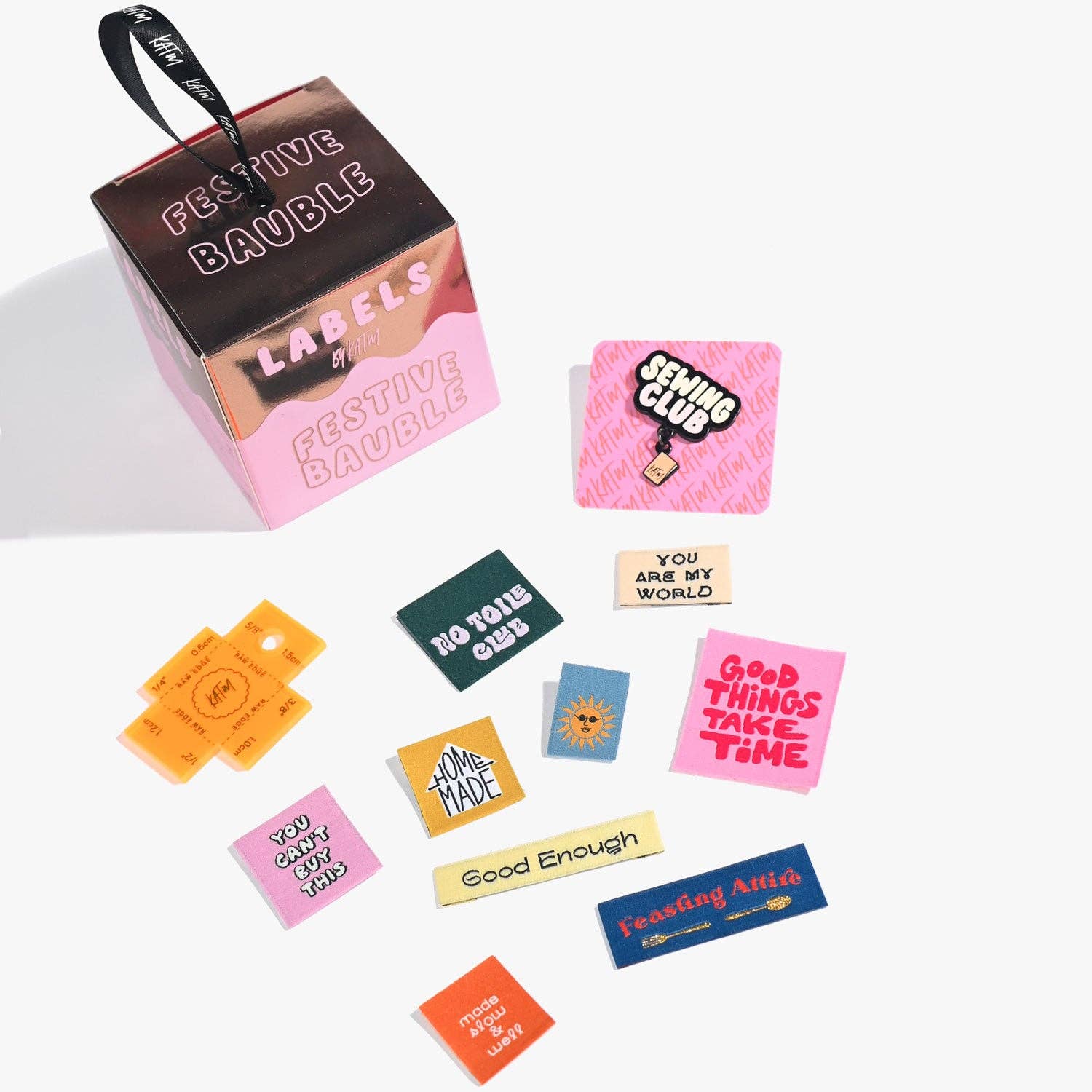 Festive Bauble Ltd Ed Labels | Pink & Gold Box by KATM - Image 6
