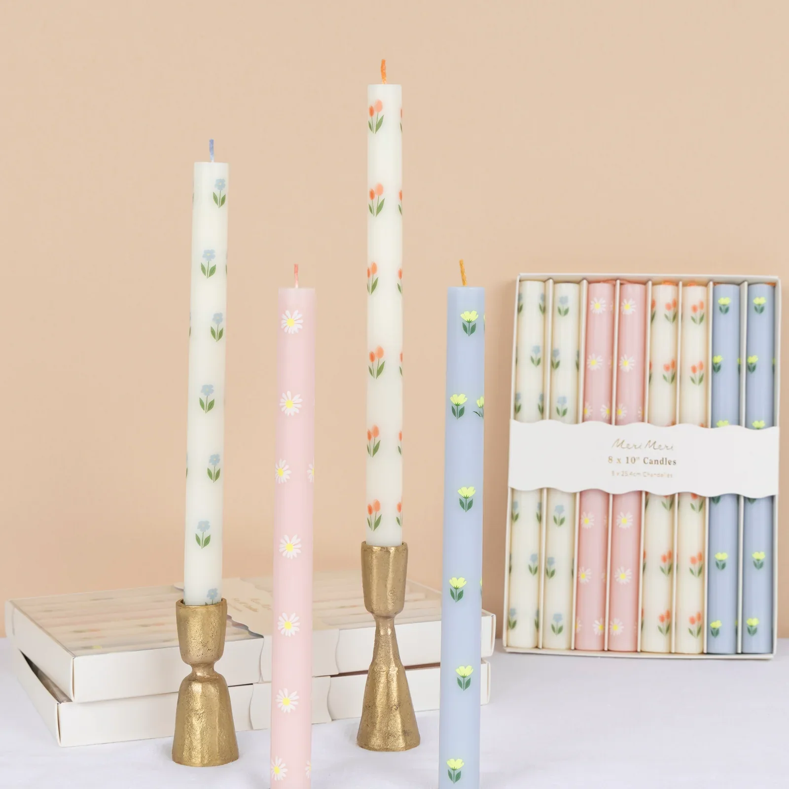 Floral Taper Candles