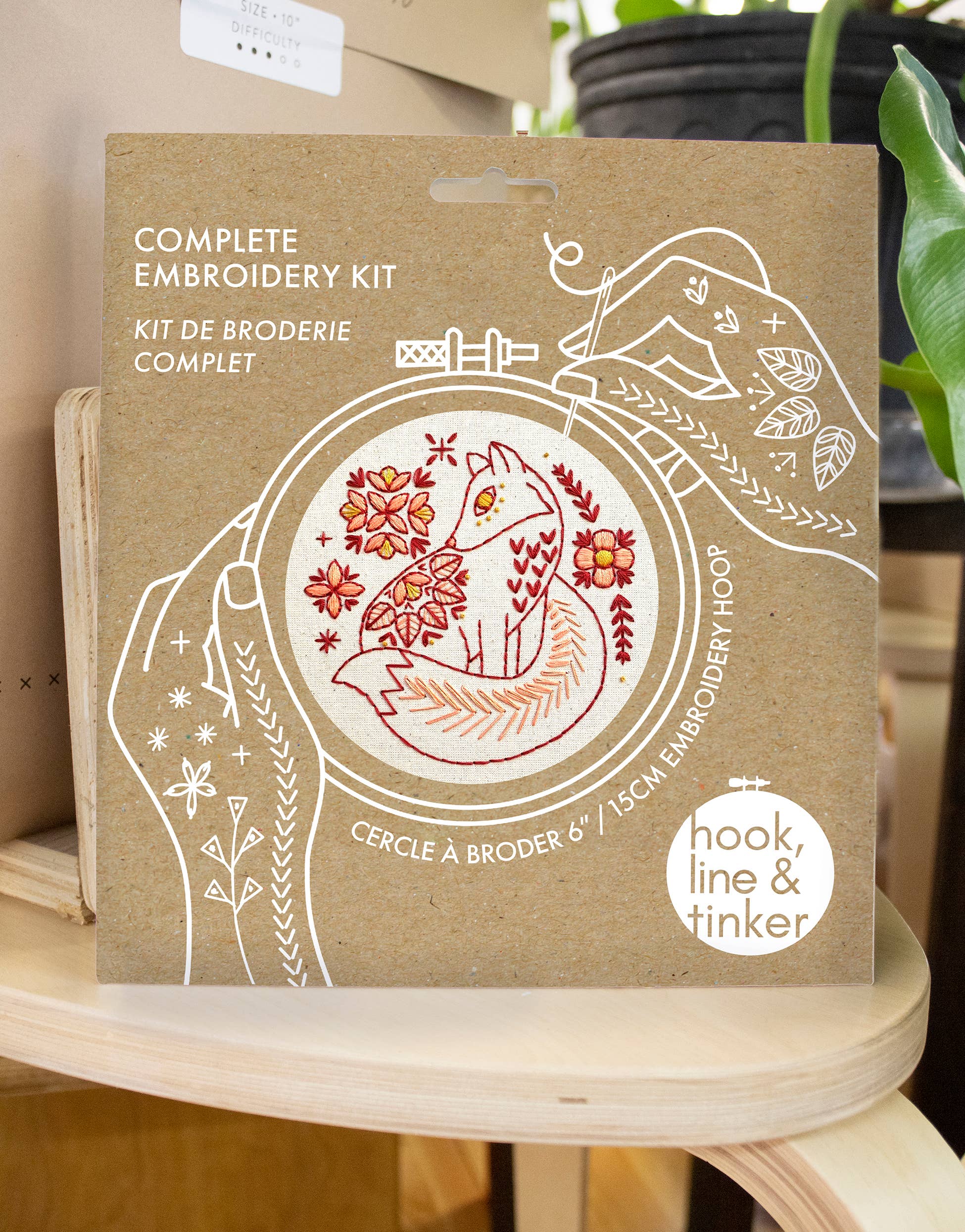 Folk Fox Complete Embroidery Kit - Image 2