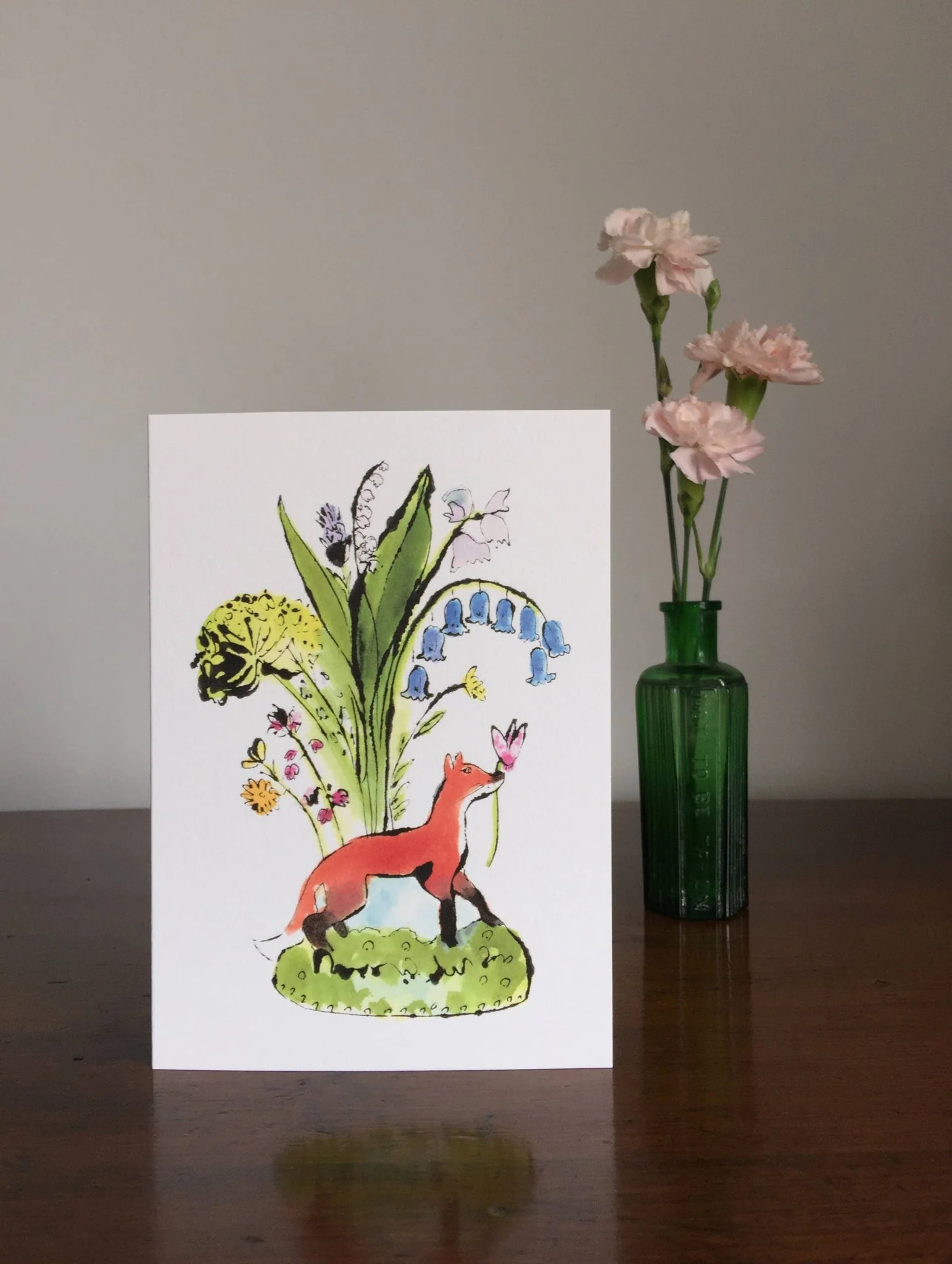 Fox with Wild Flowers Card - Image 2