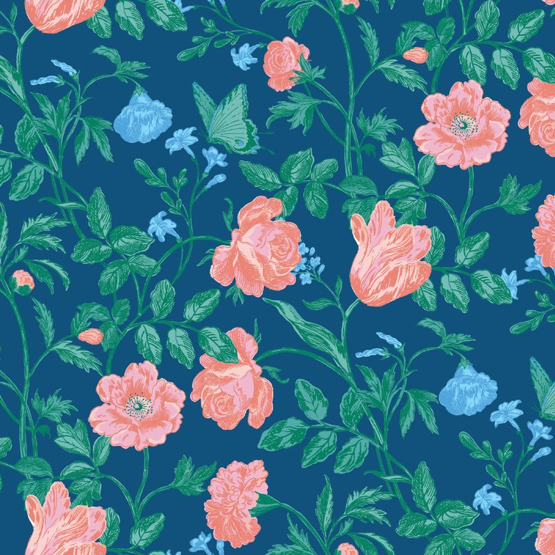 Garden Reverie / Jardin / Blue
