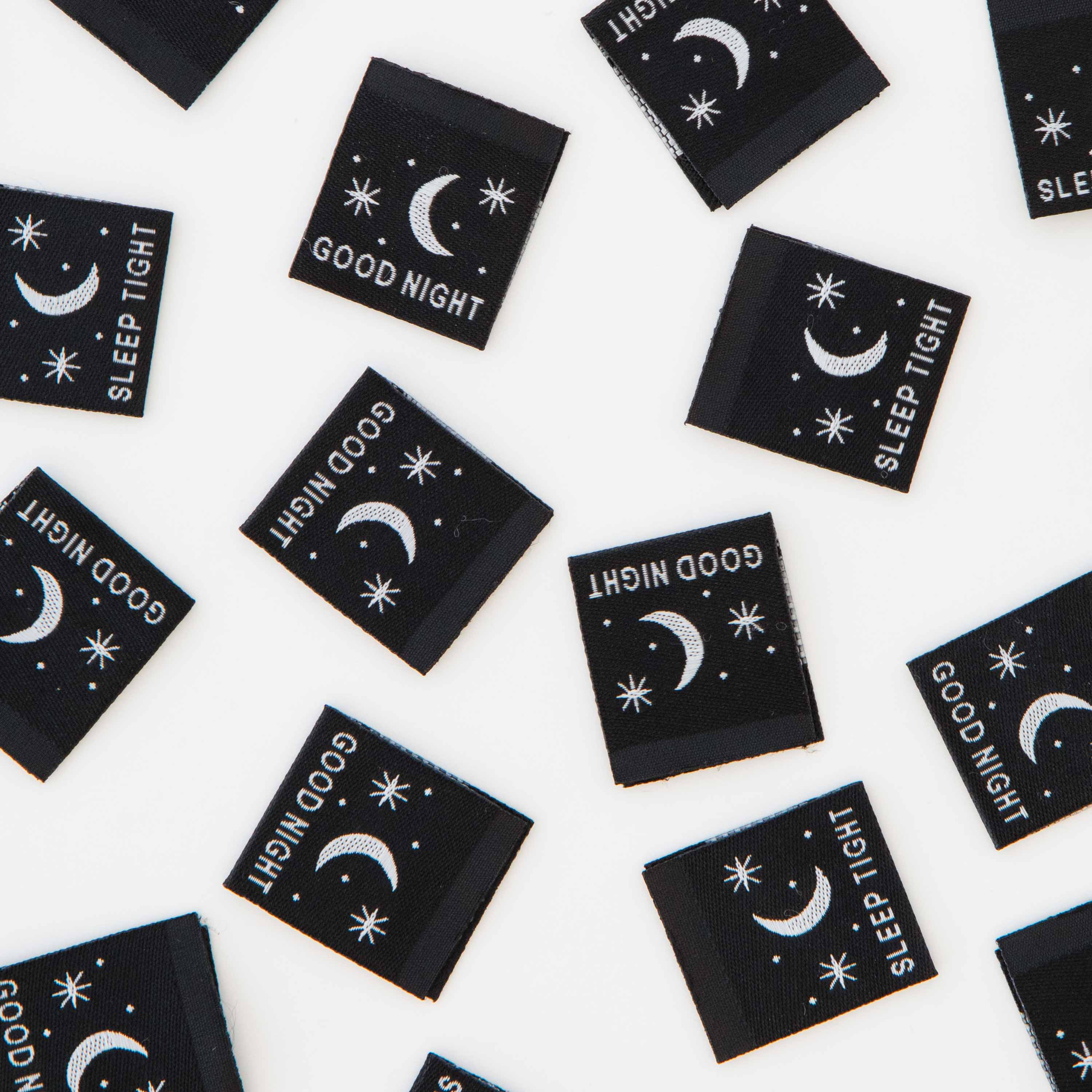 Good Night Sleep Tight Glow in the Dark Woven Sewing Labels - Image 3