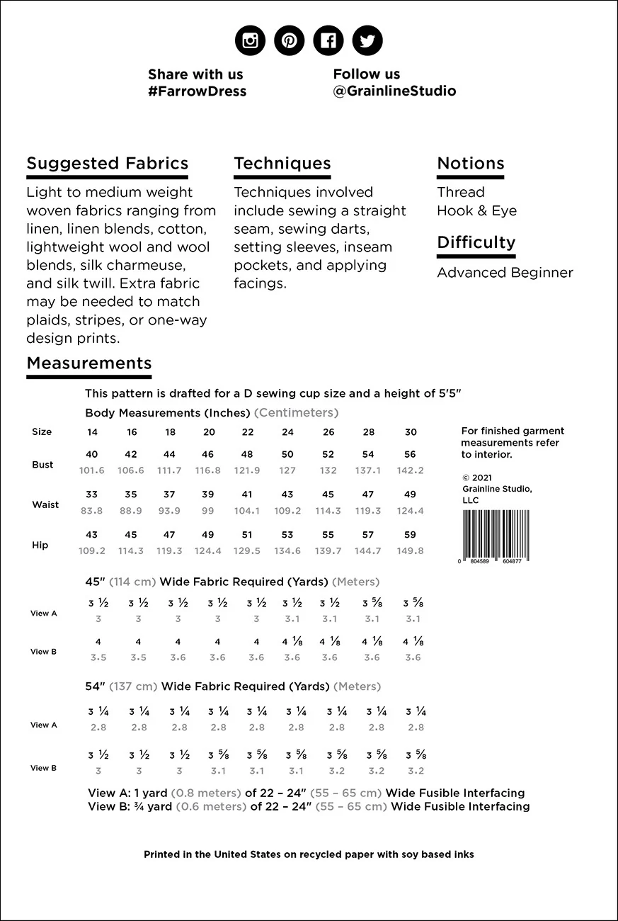 Farrow Dress / Curvy / Printed Pattern - Image 2