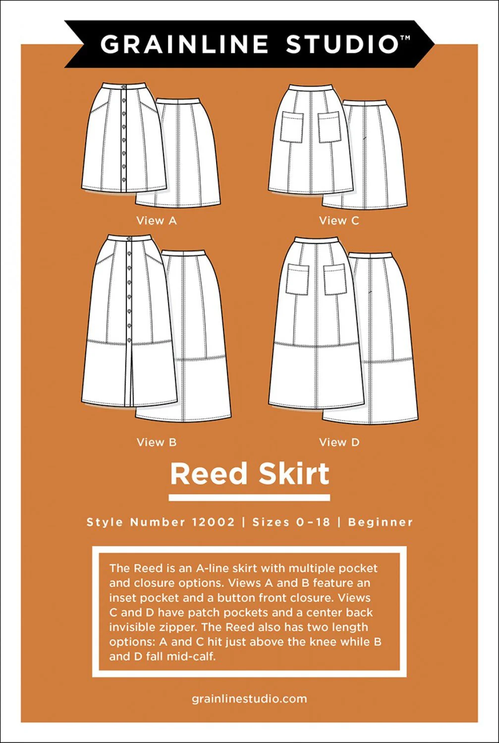 Reed Skirt / Standard / Printed Pattern