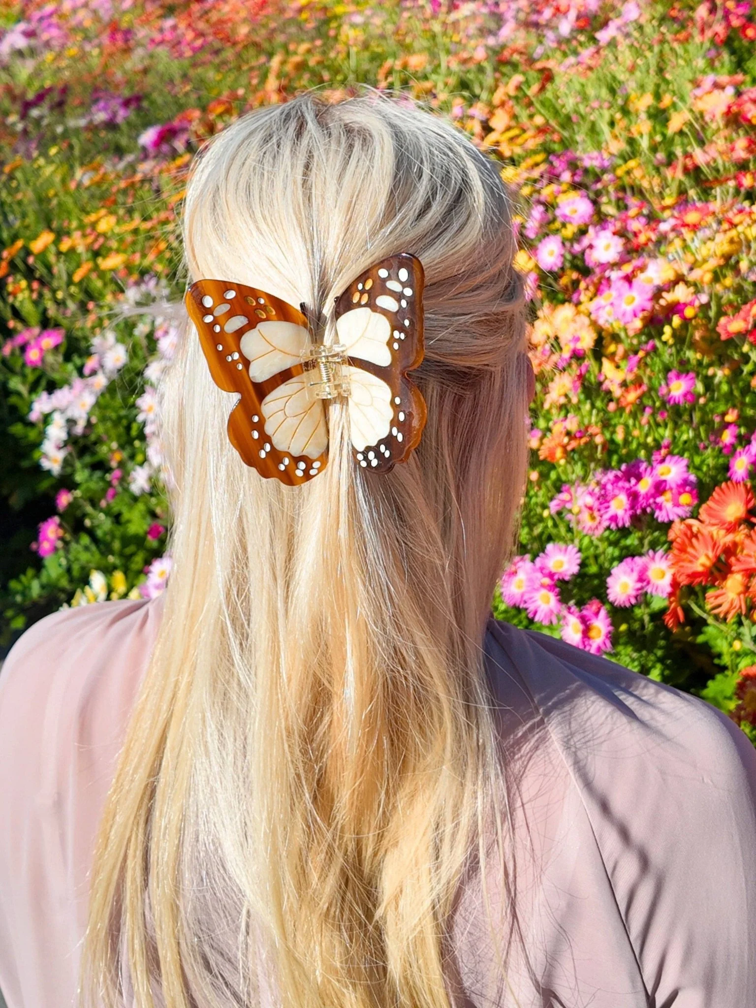 Hand-painted Boho Monarch Claw Hair Clip | Eco-Friendly - Image 5