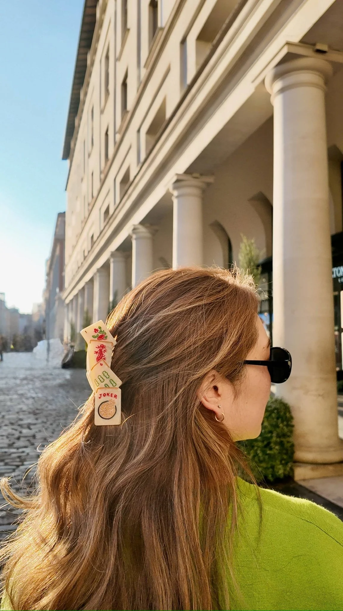Hand-painted Mahjong Hair Claw - Image 2