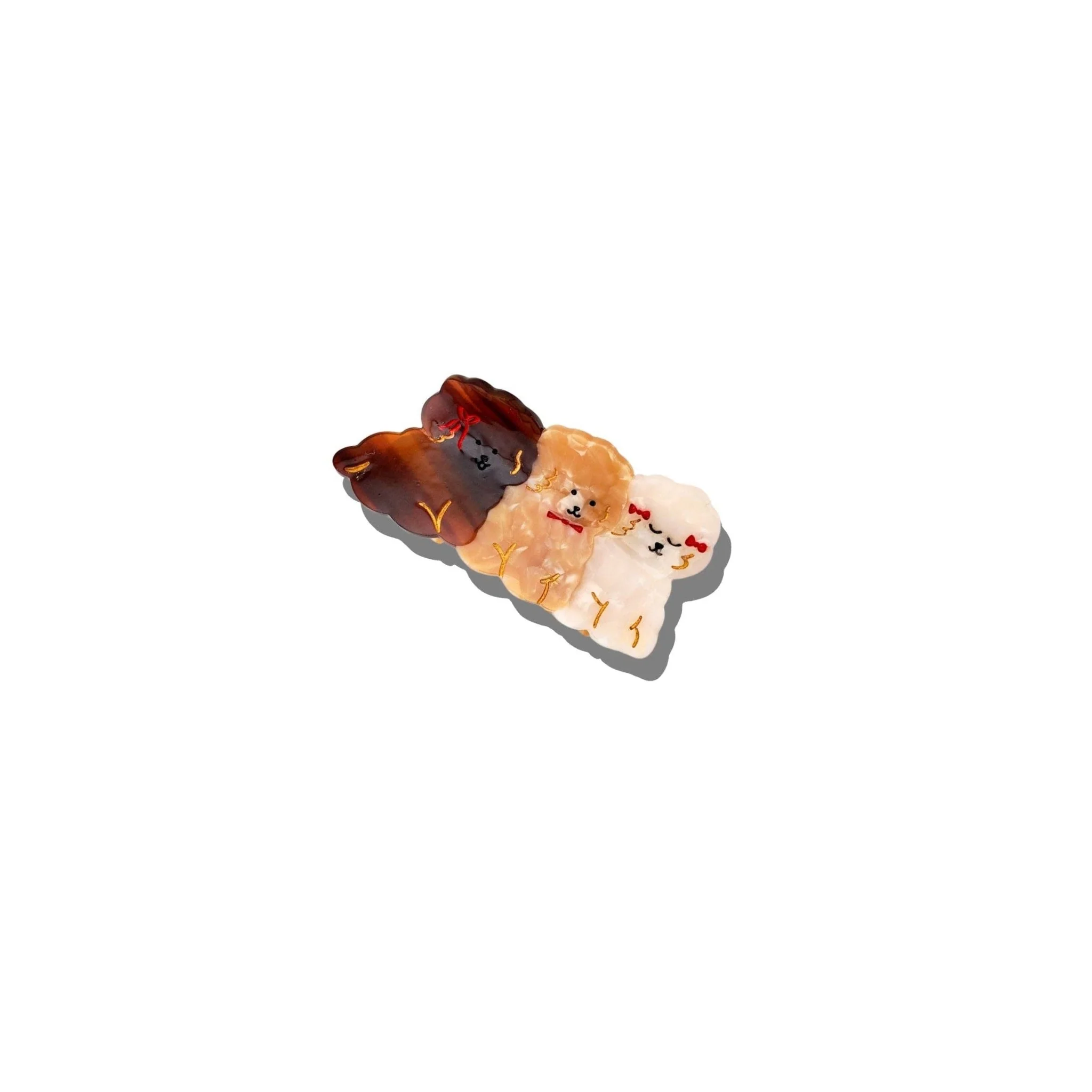 Hand-Painted Mini Puppies Hair Claw