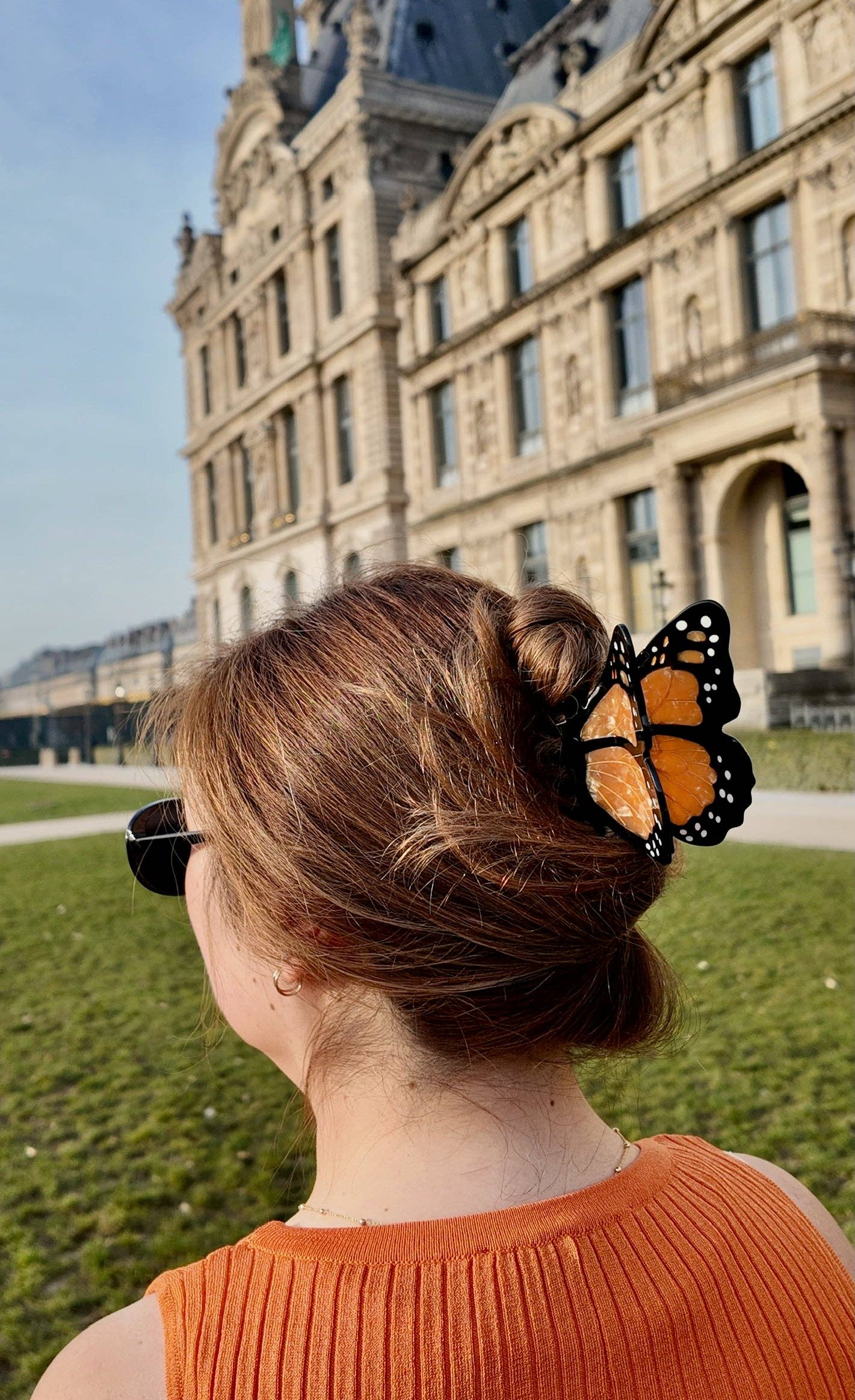 Hand-painted Monarch Butterfly Hair Claw - Image 2