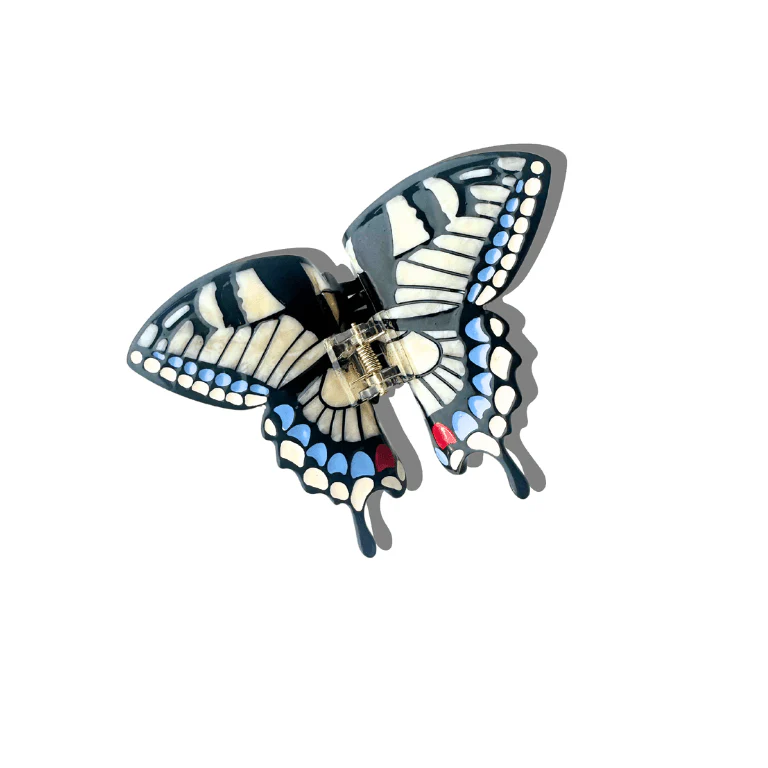 Hand-painted Swallowtail Butterfly Hair Claw