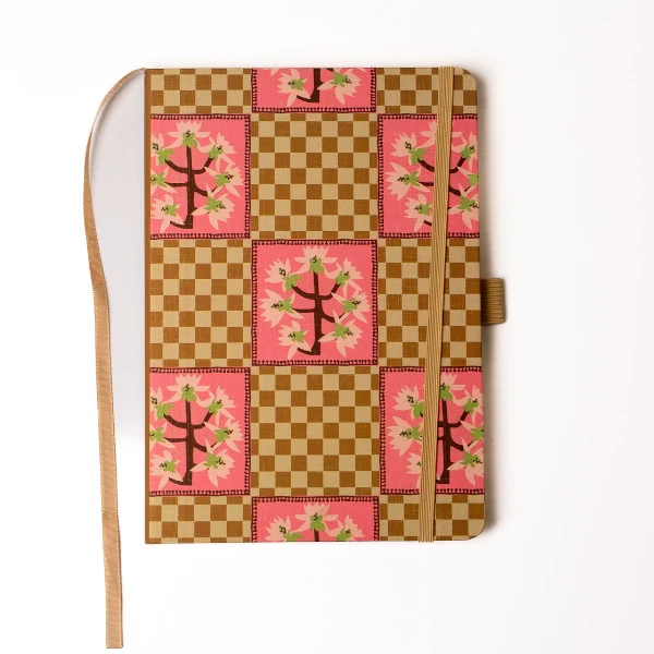 Hardbound Layflat Journal / Checker Orchid