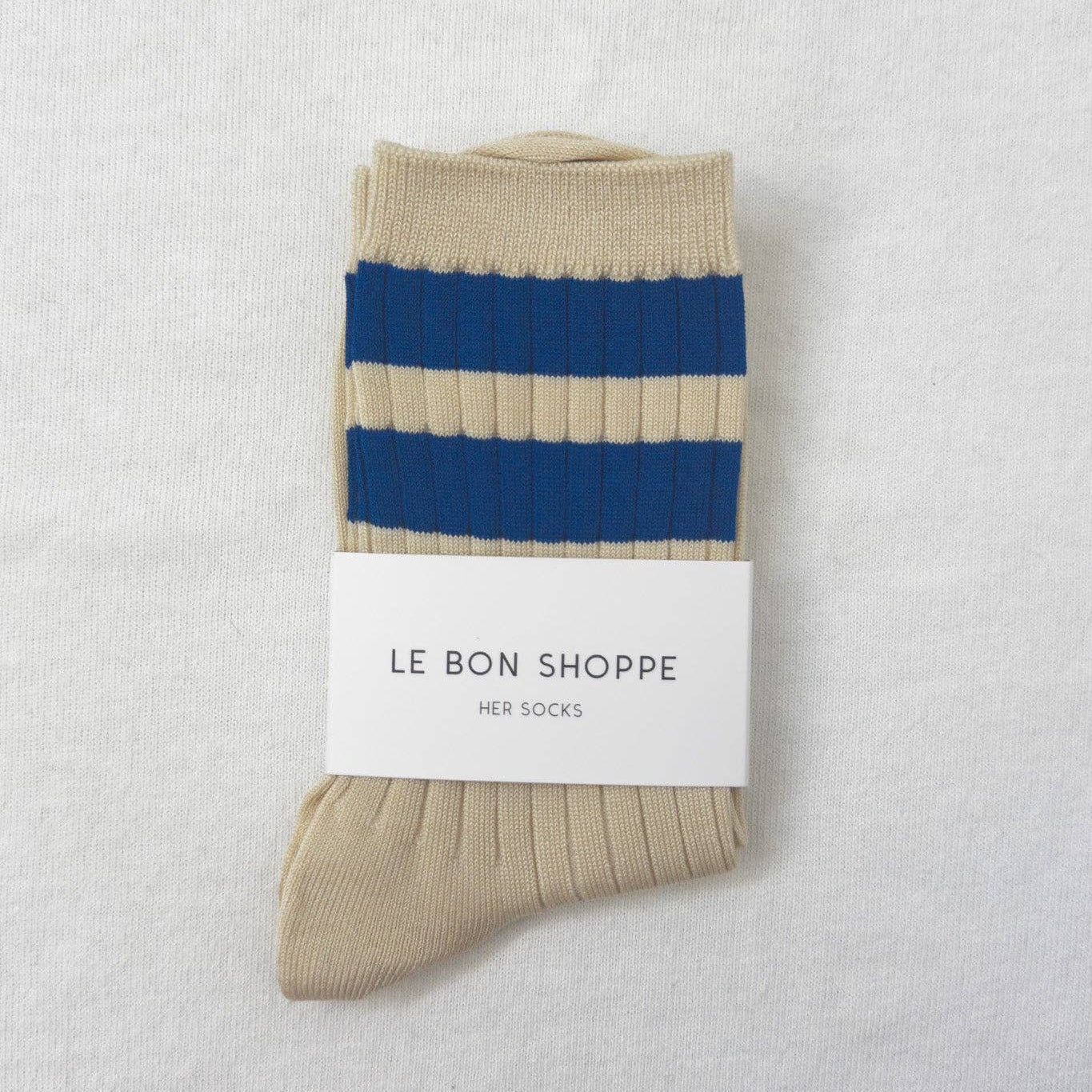 Her Varsity Socks  / Azure