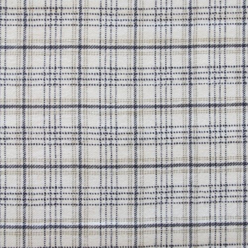 Highlands Flannel / Crosshatch Plaid / Oatmilk