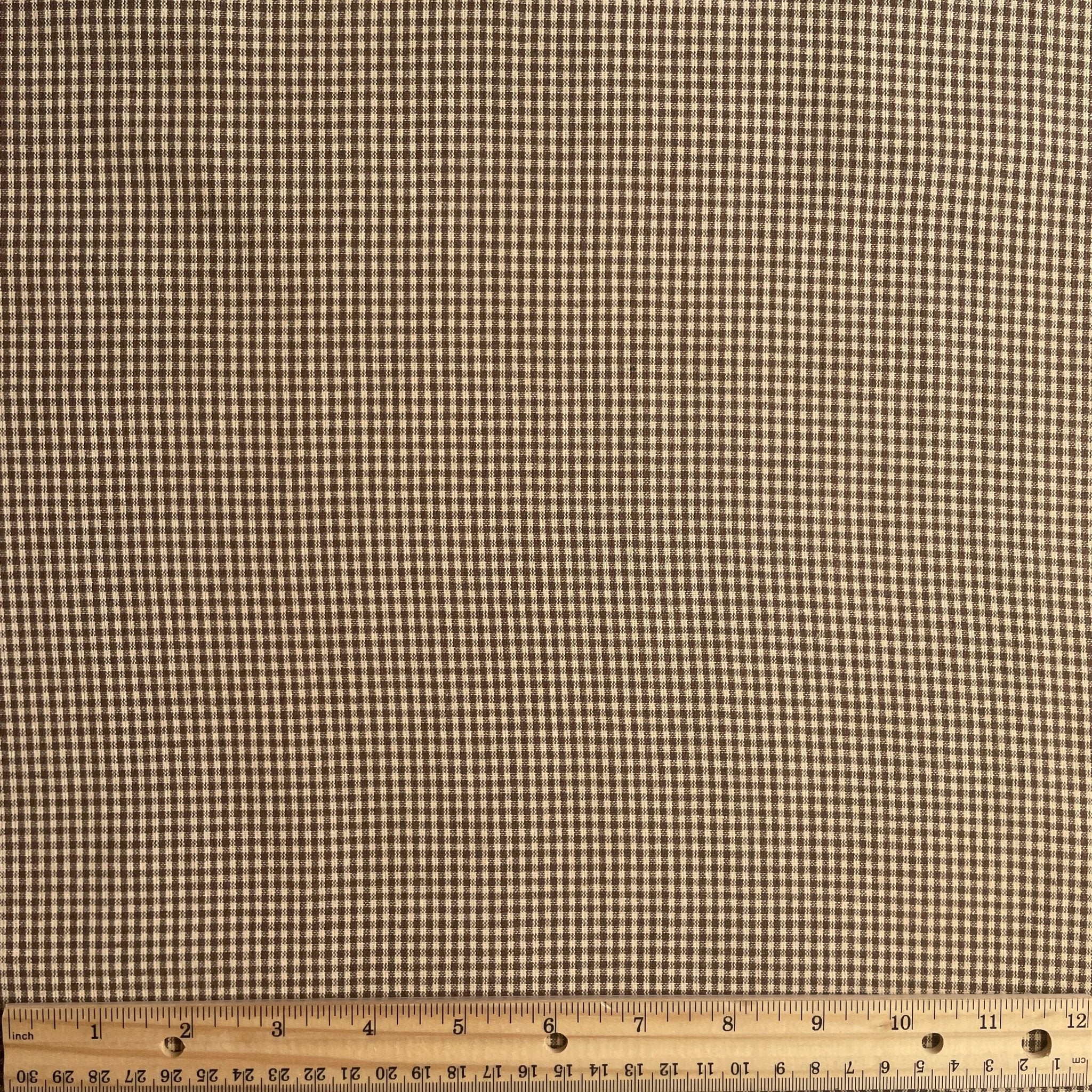 Homespun Brown Mini Gingham - Image 3