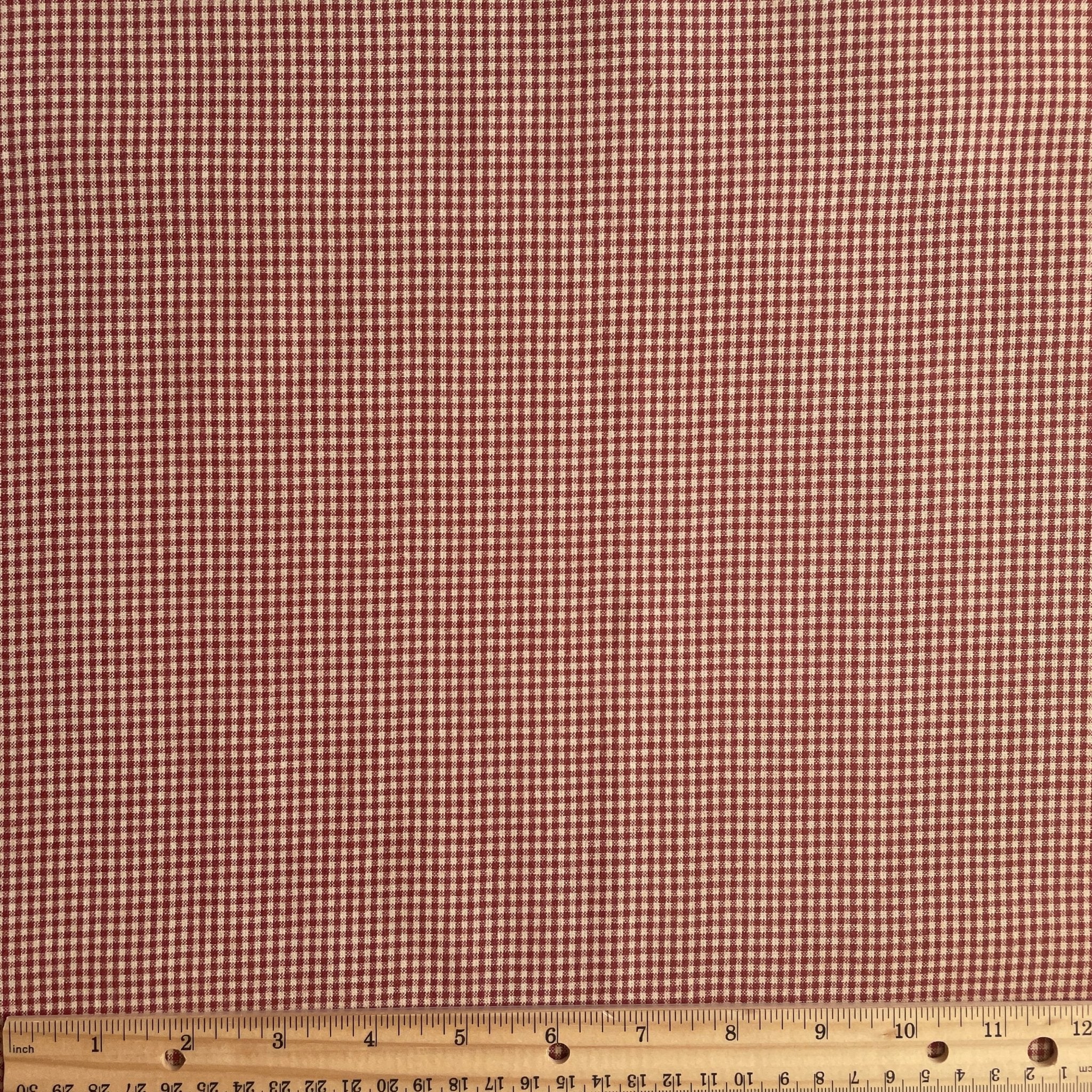 Homespun Red Mini Gingham - Image 3