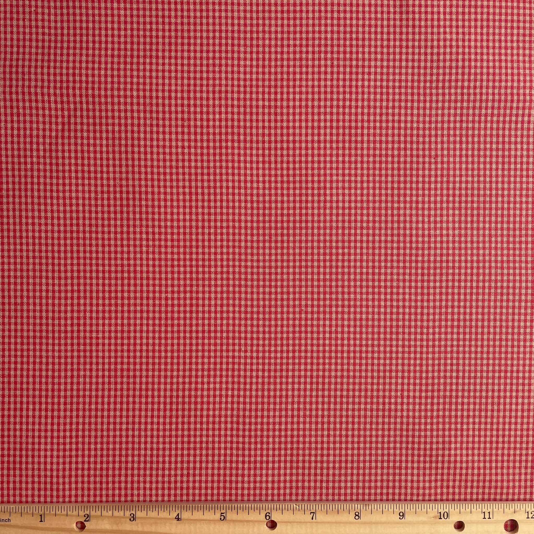 Homespun Vermilion Mini Gingham - Image 3