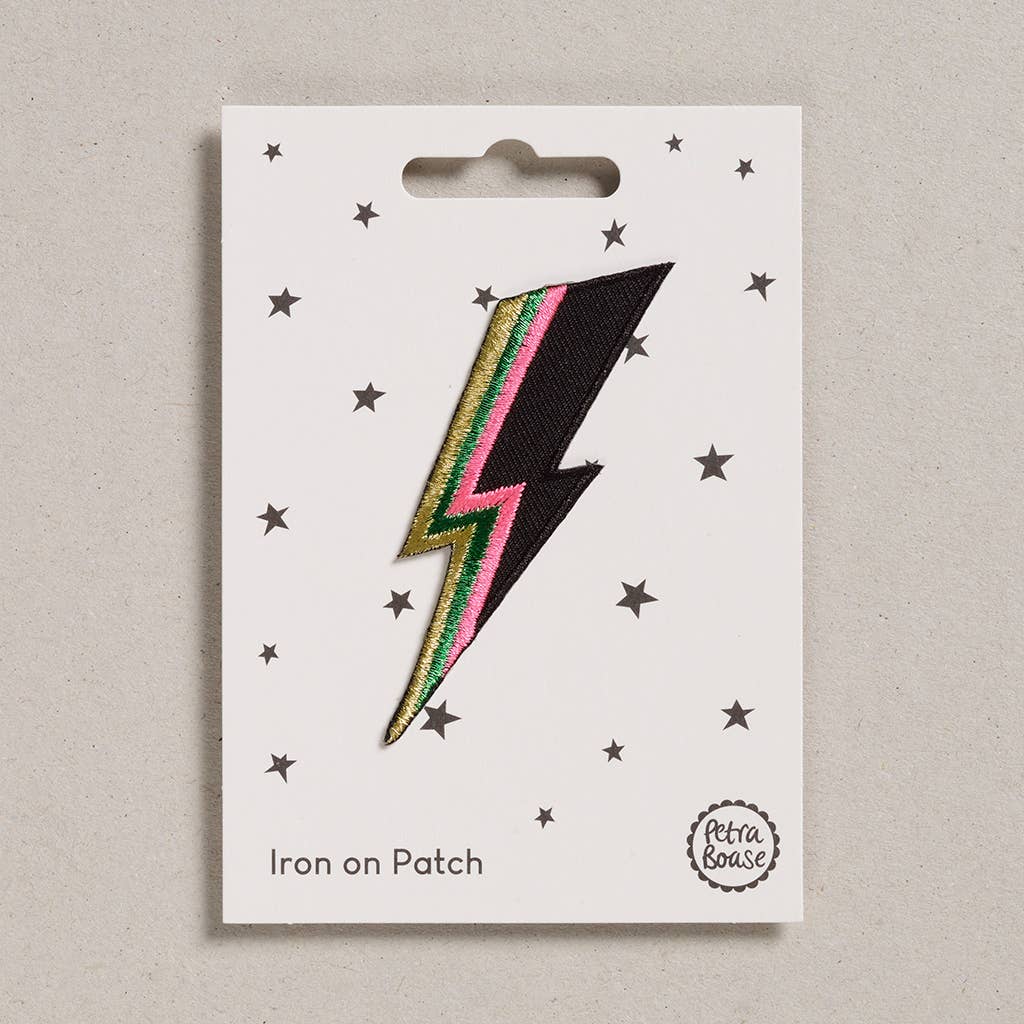 Iron on Lightning Bolt Patch