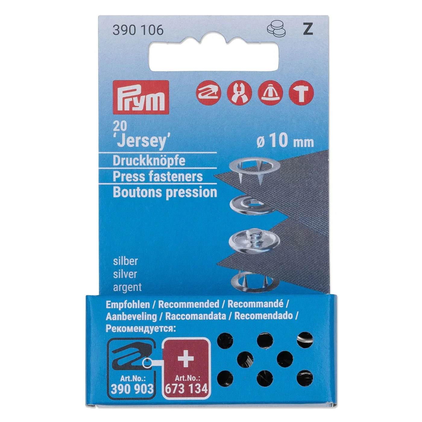 JERSEY 10 mm refill silver 20pc