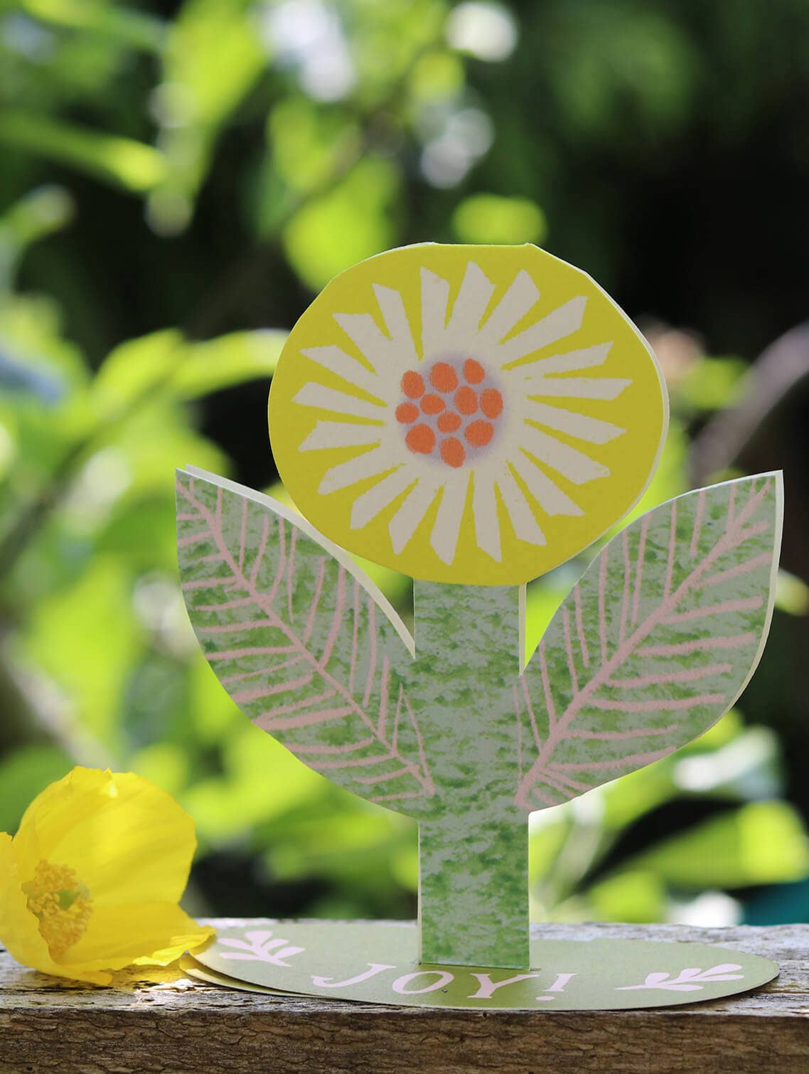Joy Flower Stand-Up Card - Image 2