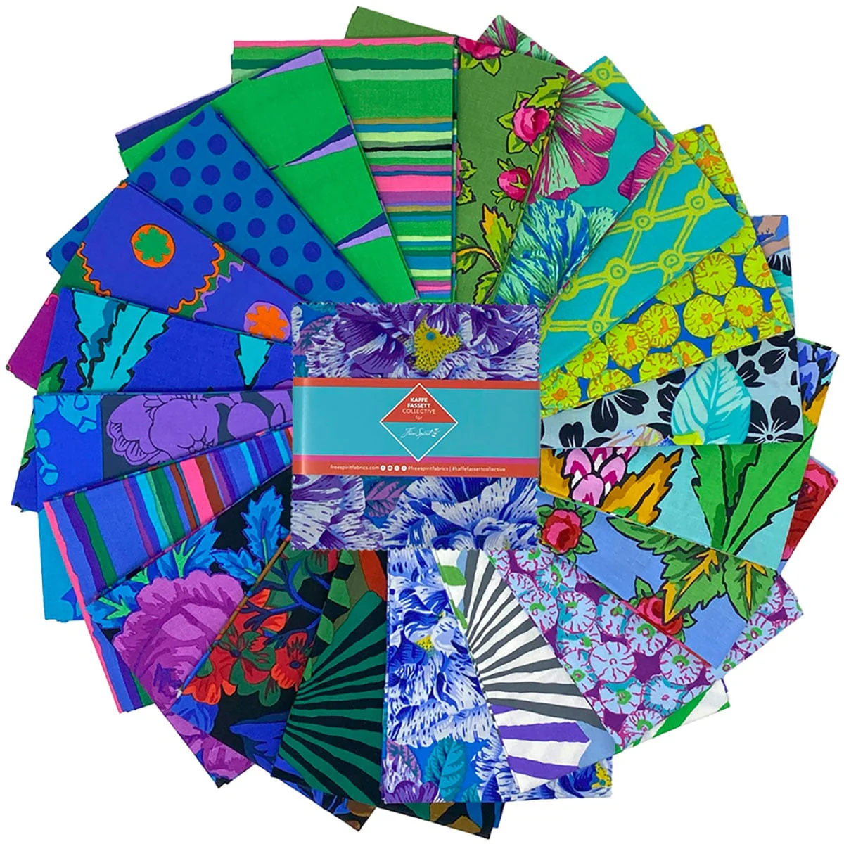 Kaffe Fassett February 2026 5 Inch Charm Pack / Cool