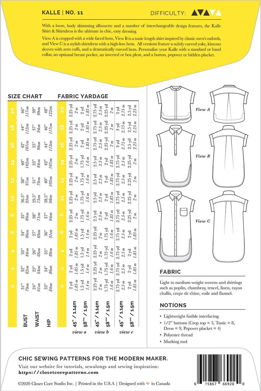 Kalle Shirt and Shirtdress / Printed Pattern - Image 2