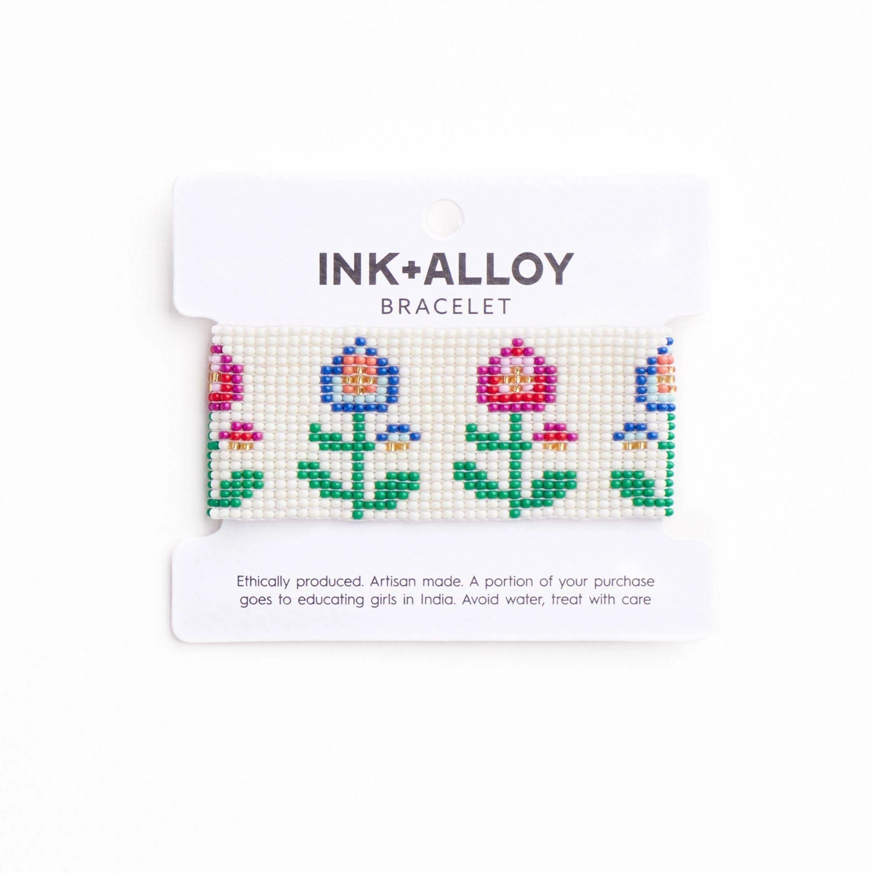 Kendall Floral Beaded Stretch Bracelet / Multi