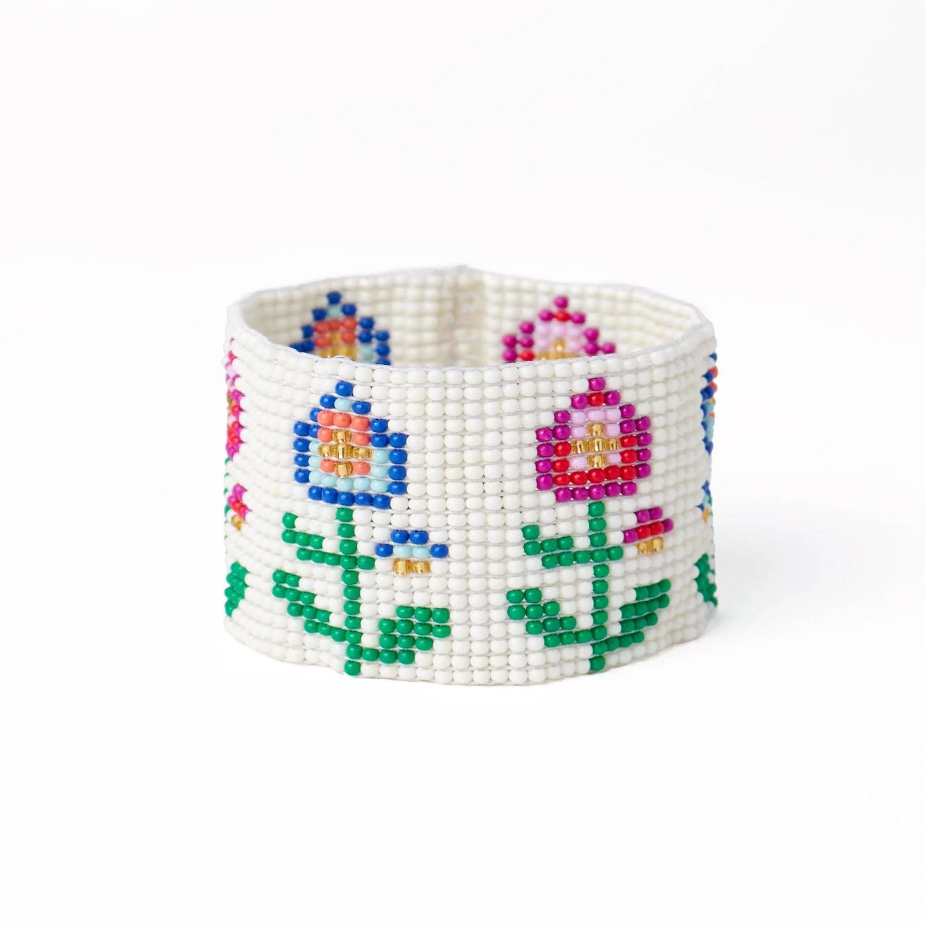 Kendall Floral Beaded Stretch Bracelet / Multi - Image 2