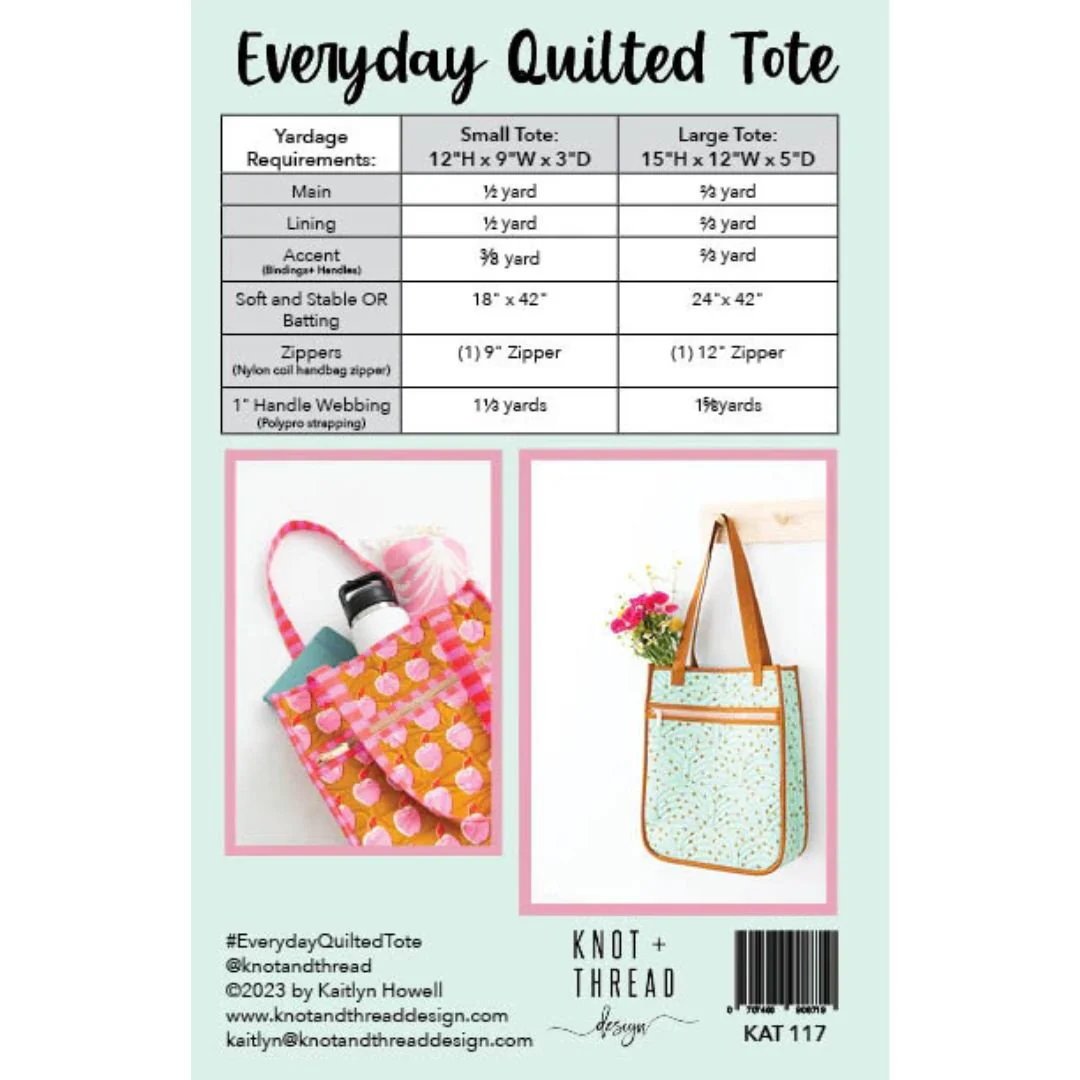 Knot + Thread Design / Everyday Quilted Tote - Image 2