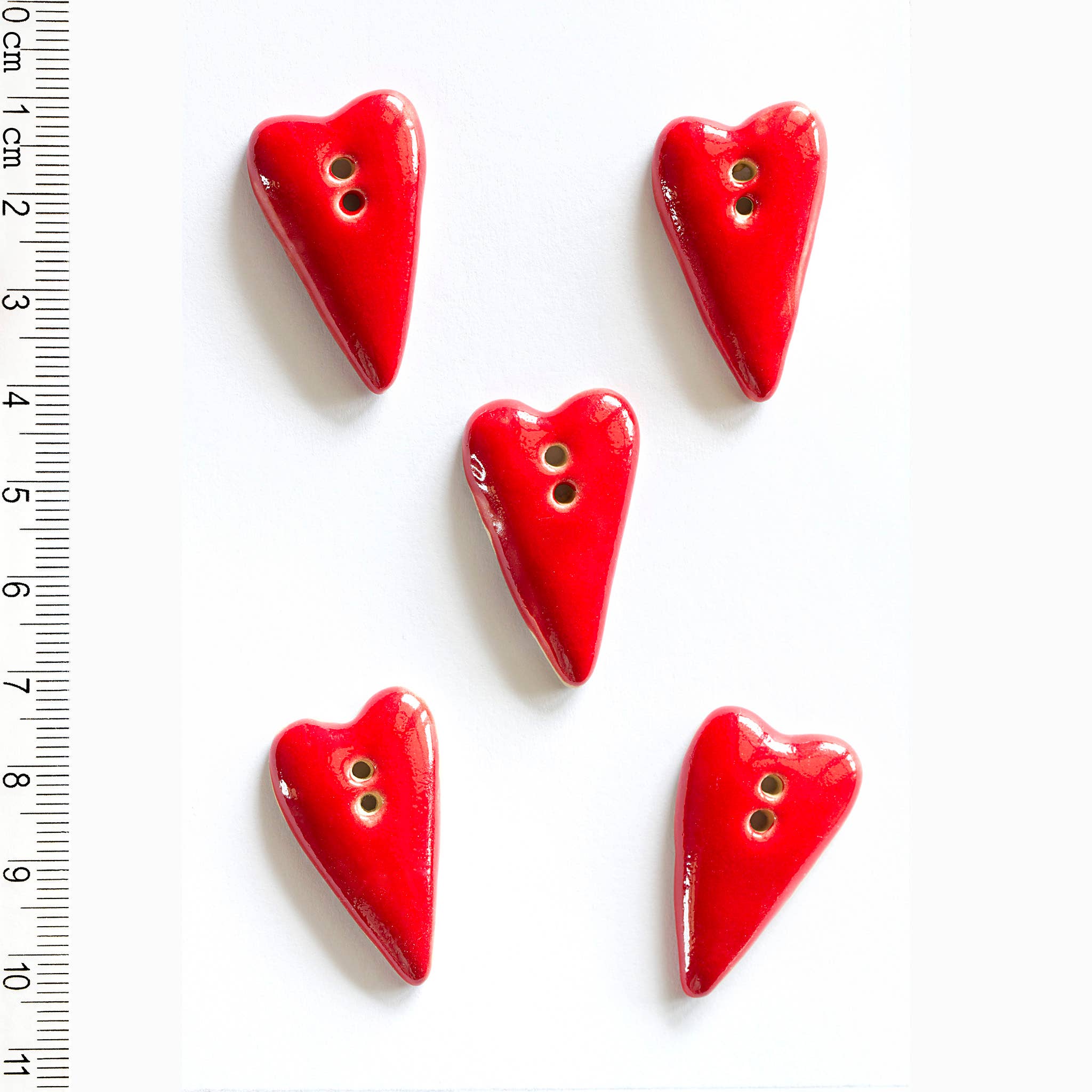 Large Red Heart Buttons