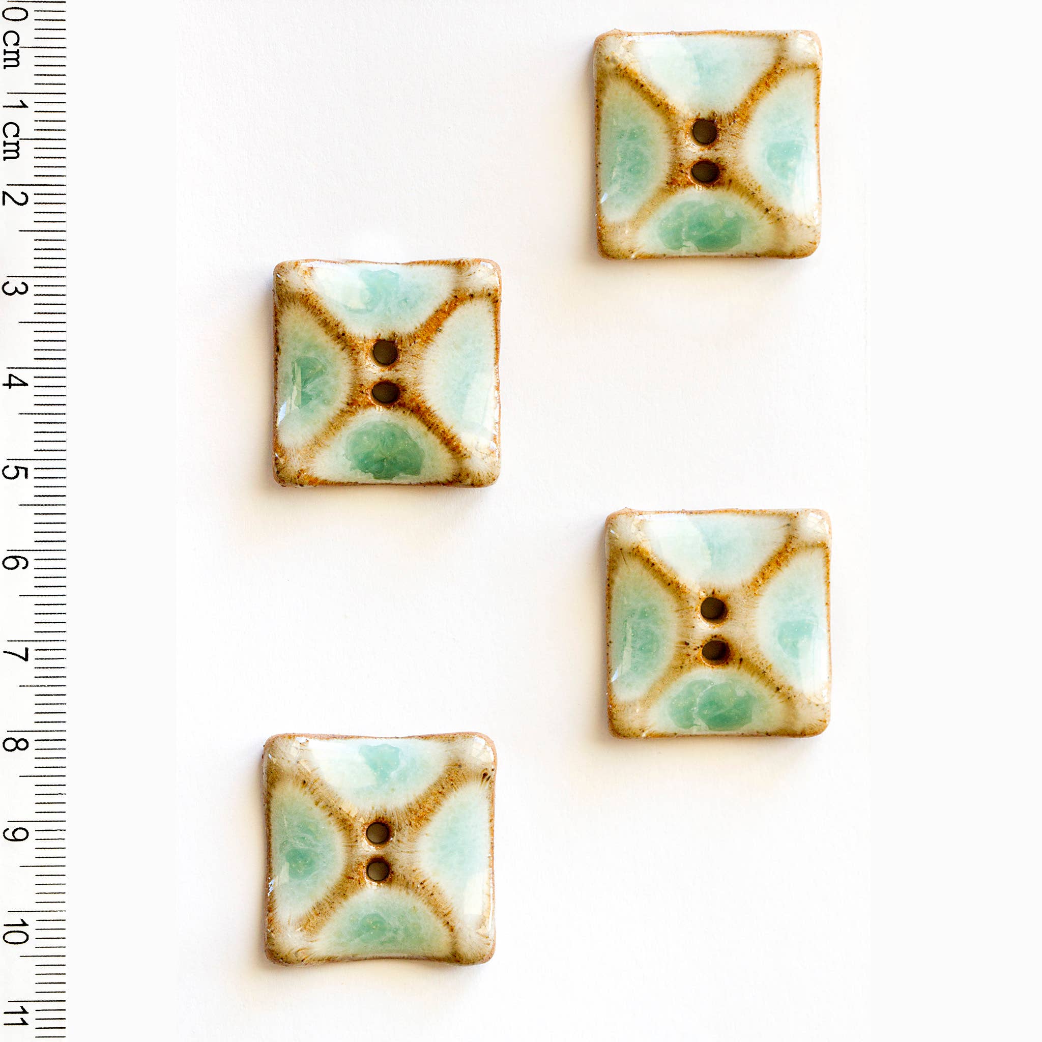 Square Turquoise Buttons
