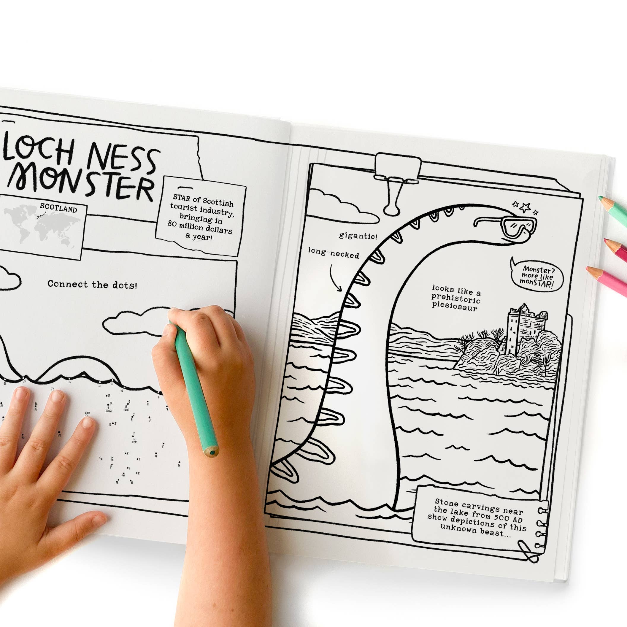 Legendary Monsters, Cryptids Coloring & Activity Book - Image 3