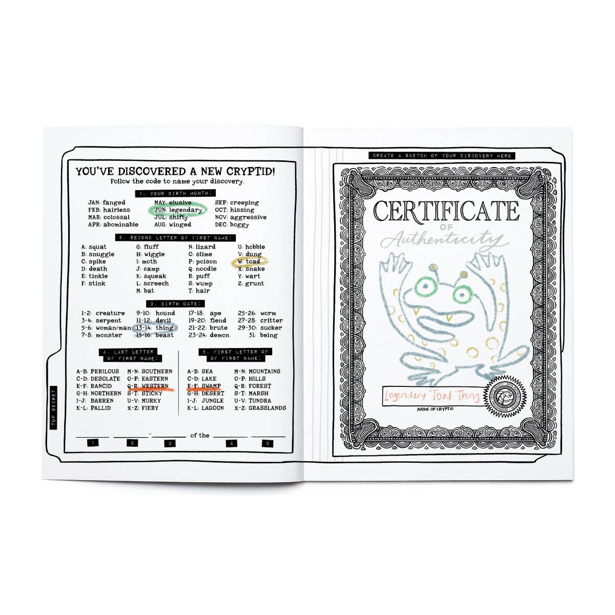 Legendary Monsters, Cryptids Coloring & Activity Book - Image 6