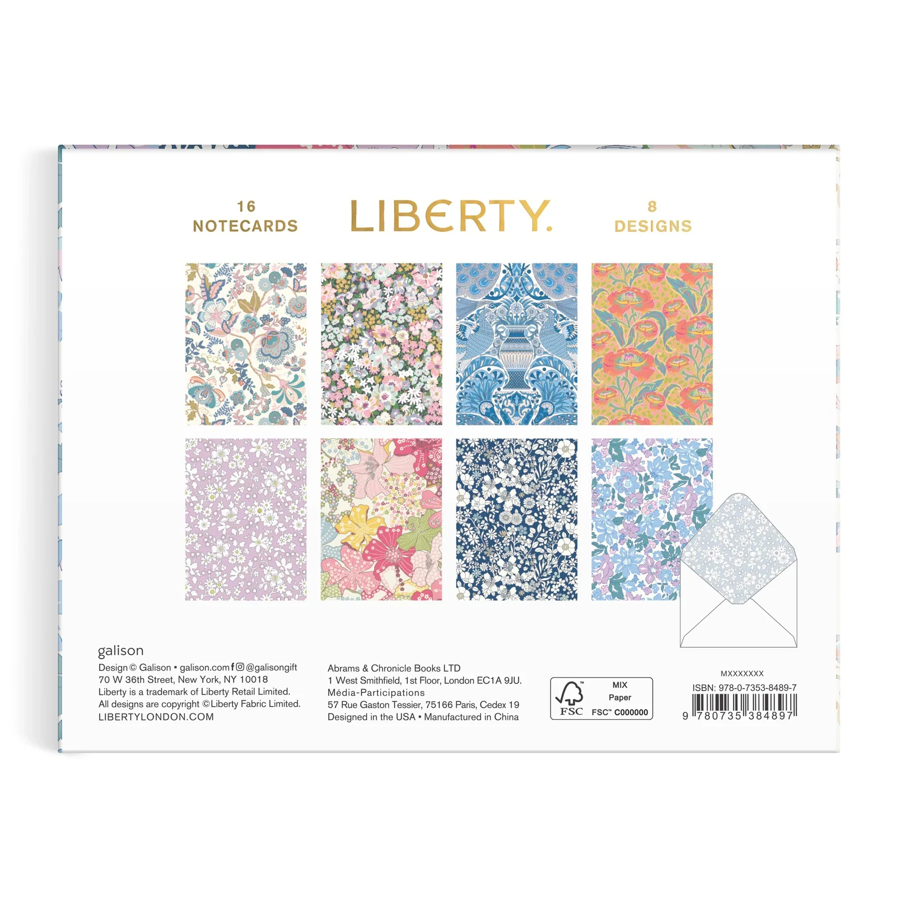 Liberty Floral Notecards - Set of 16 - Image 4