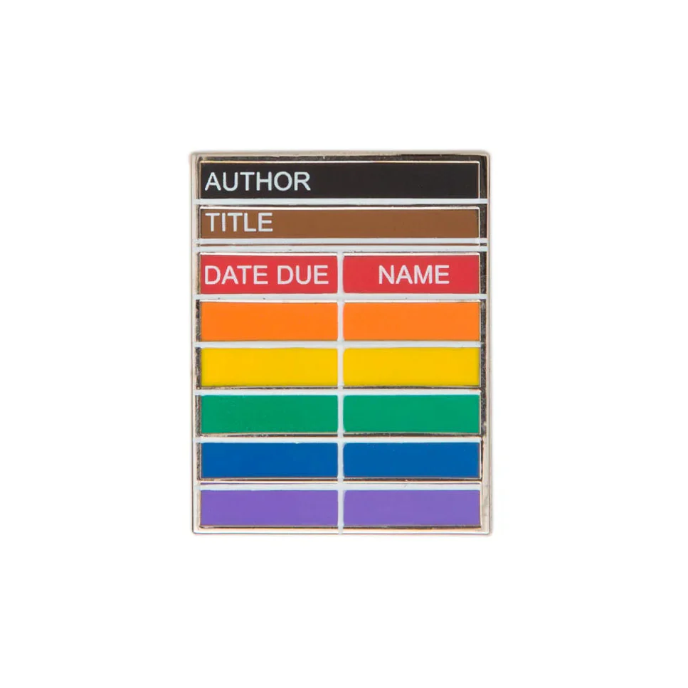 Library Card Pride enamel pin