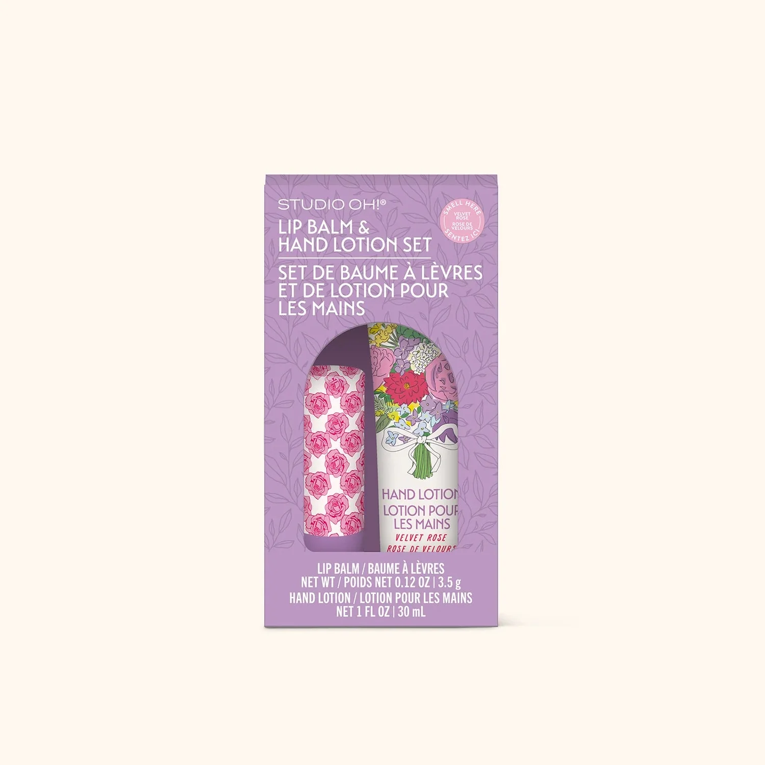 Lip Balm & Hand Lotion Set / Petite Rose / Velvet Rose
