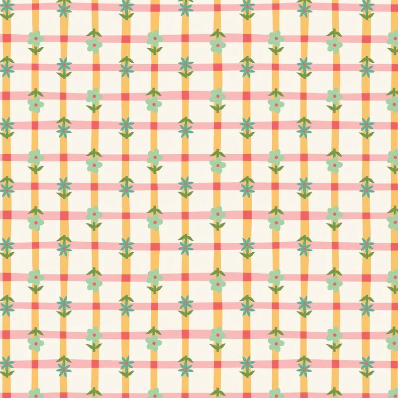 Love Bugs / Petal Plaid / Orange & Red