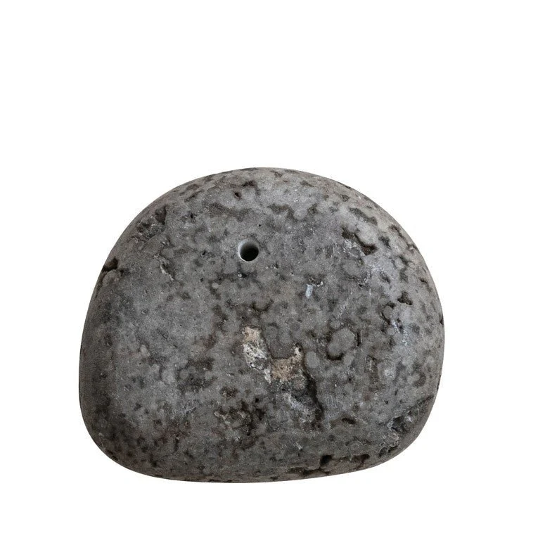 Travertine Incense Holder / Gray