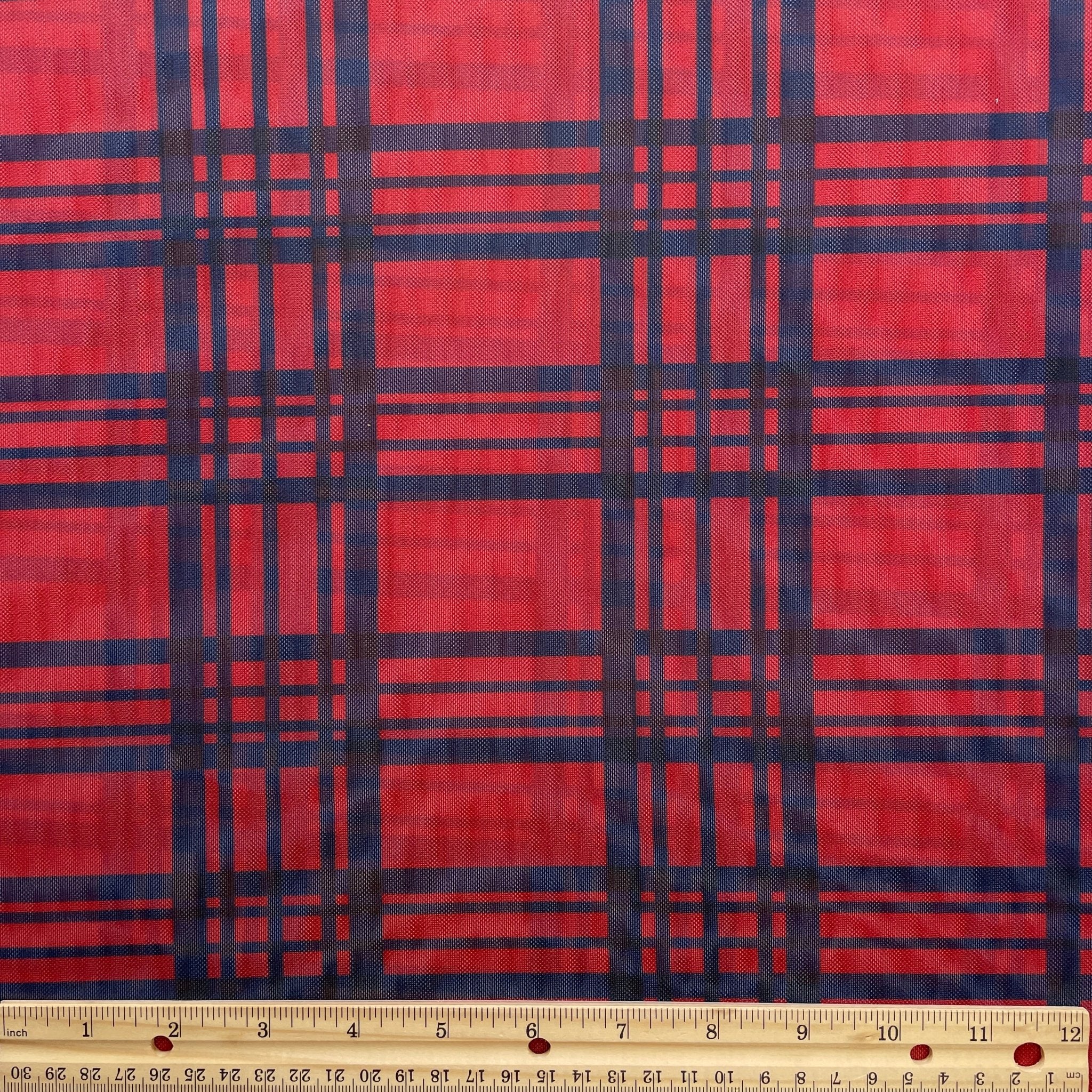 Maroon & Navy Stretch Mesh - Image 4