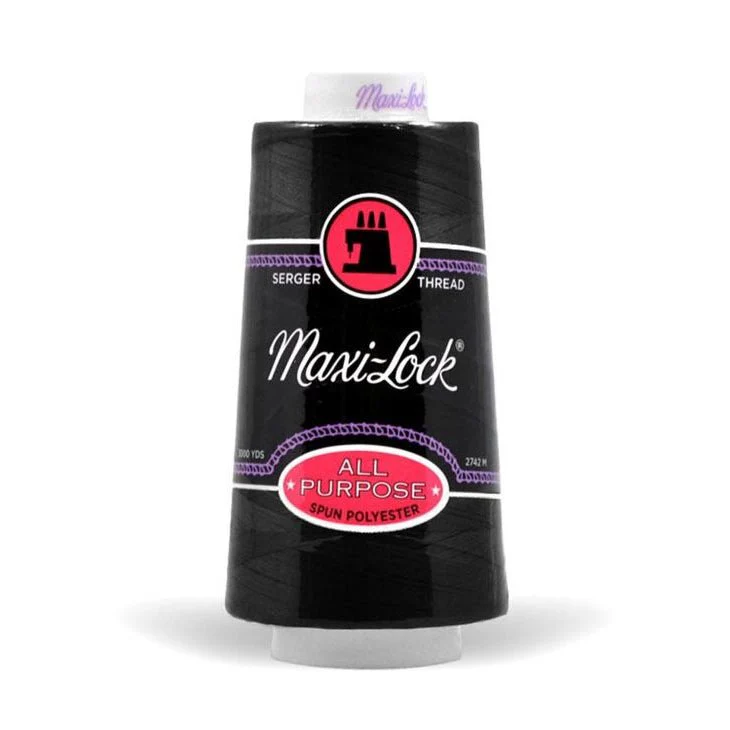 Maxi-Lock Polyester Serger Thread 50wt - 3000 yards / Black