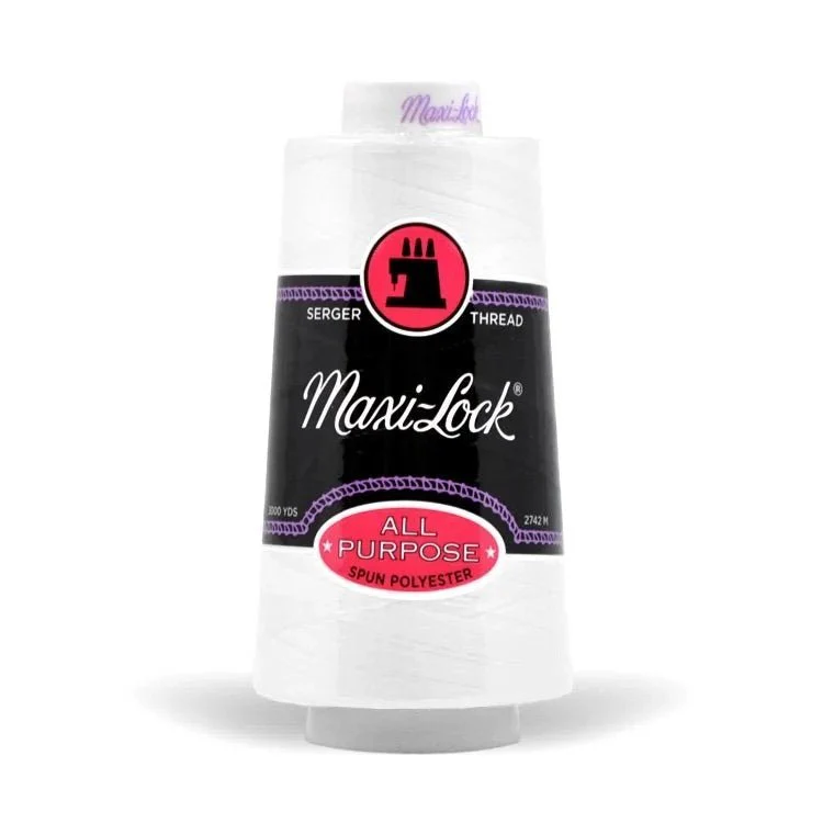 Maxi-Lock Polyester Serger Thread 50wt - 3000 yards / White