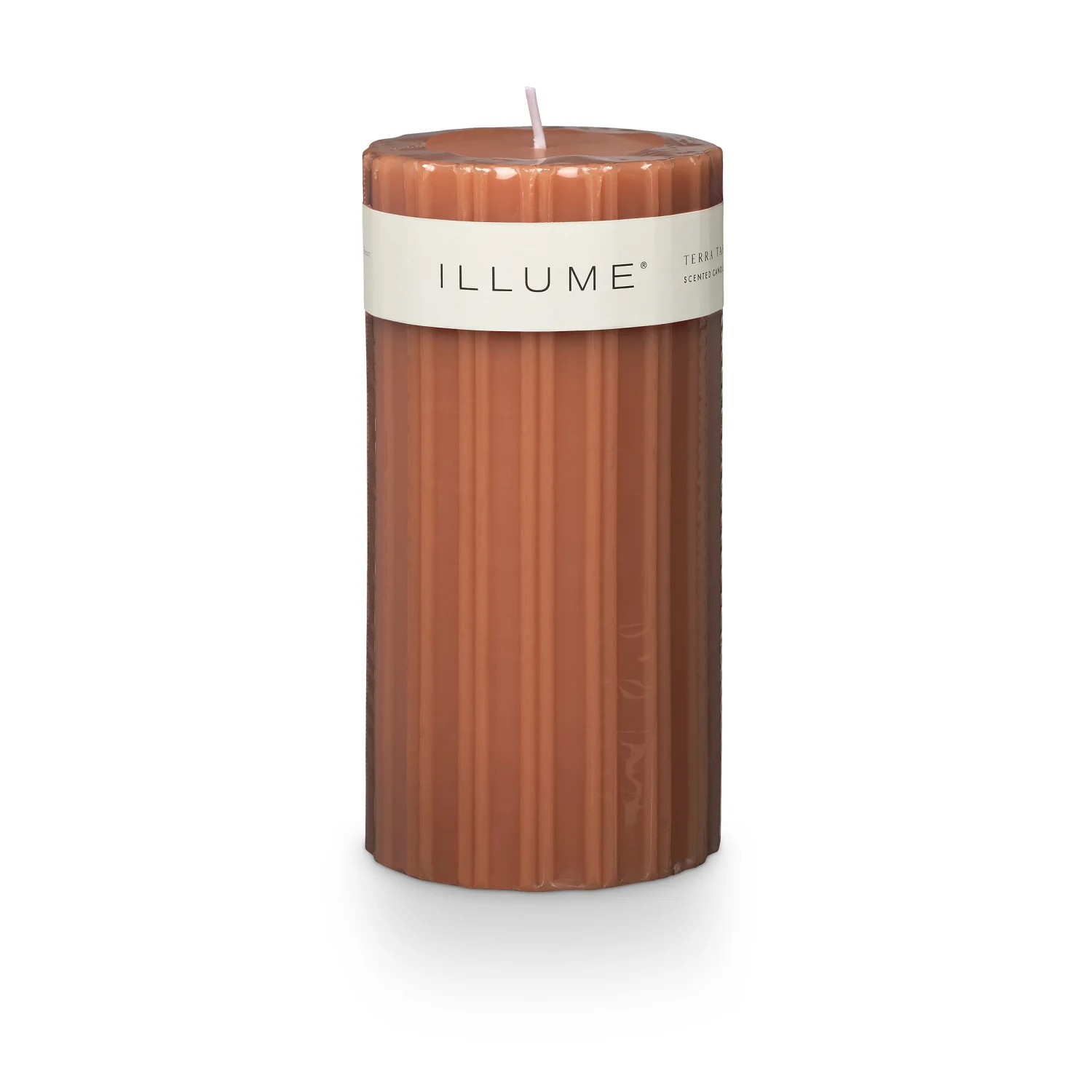 Medium Fragranced Pillar Candle / Terra Tabac