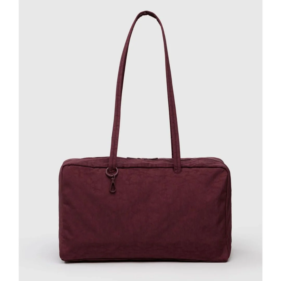 Medium Nylon Bowler Bag / Mahogany
