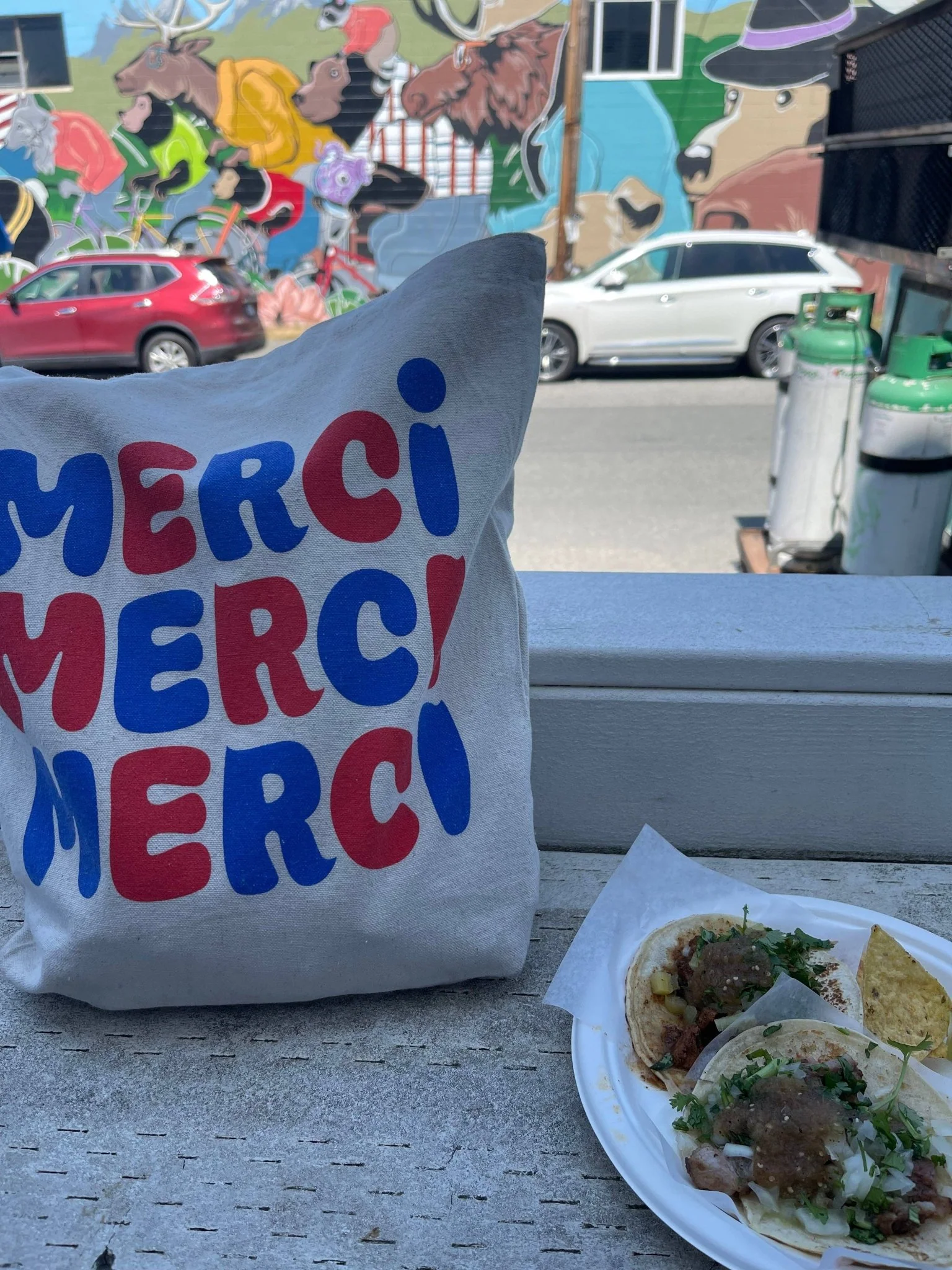 Merci Merci Merci Tote Bag - Image 4
