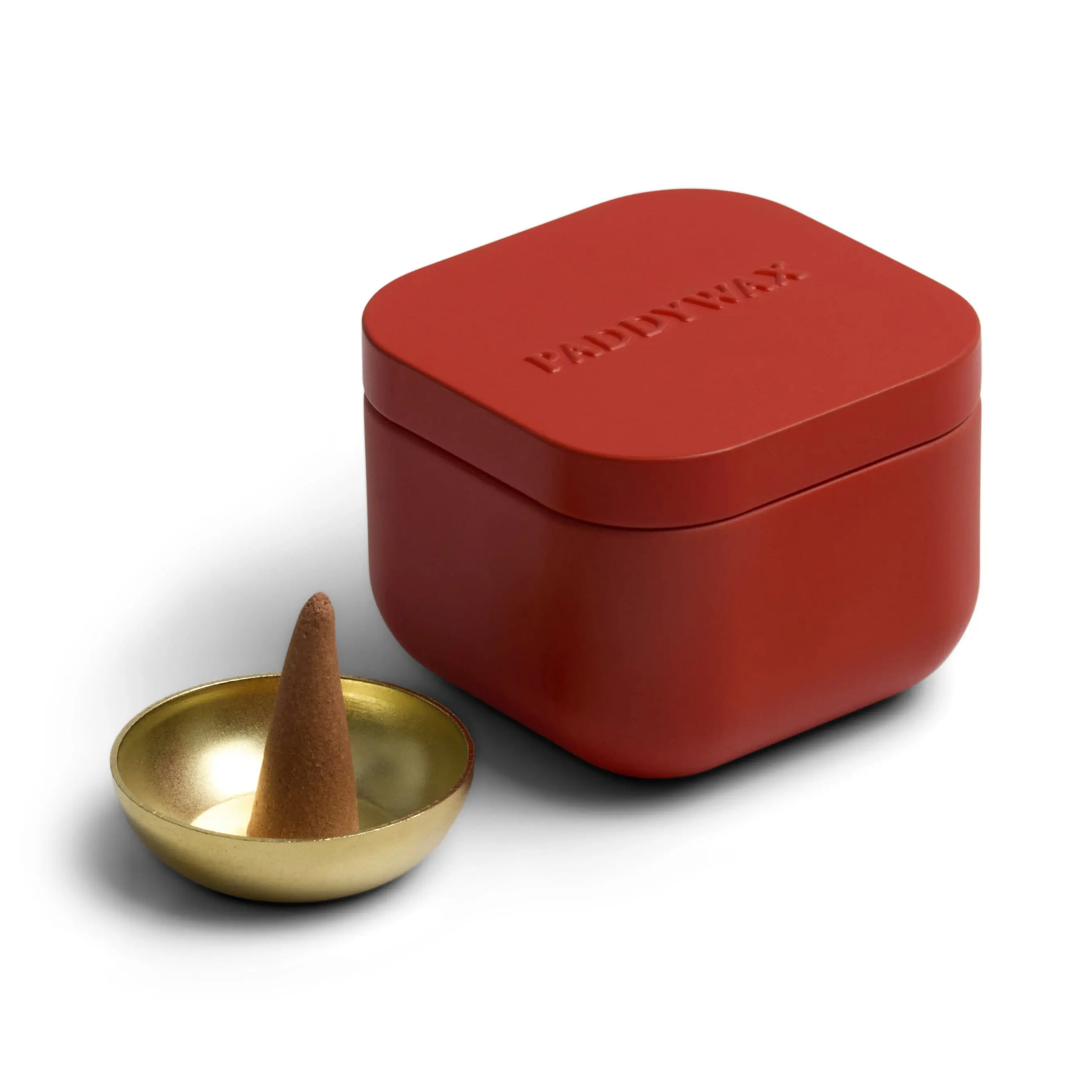 Metal Incense Tin / Saffron Rose