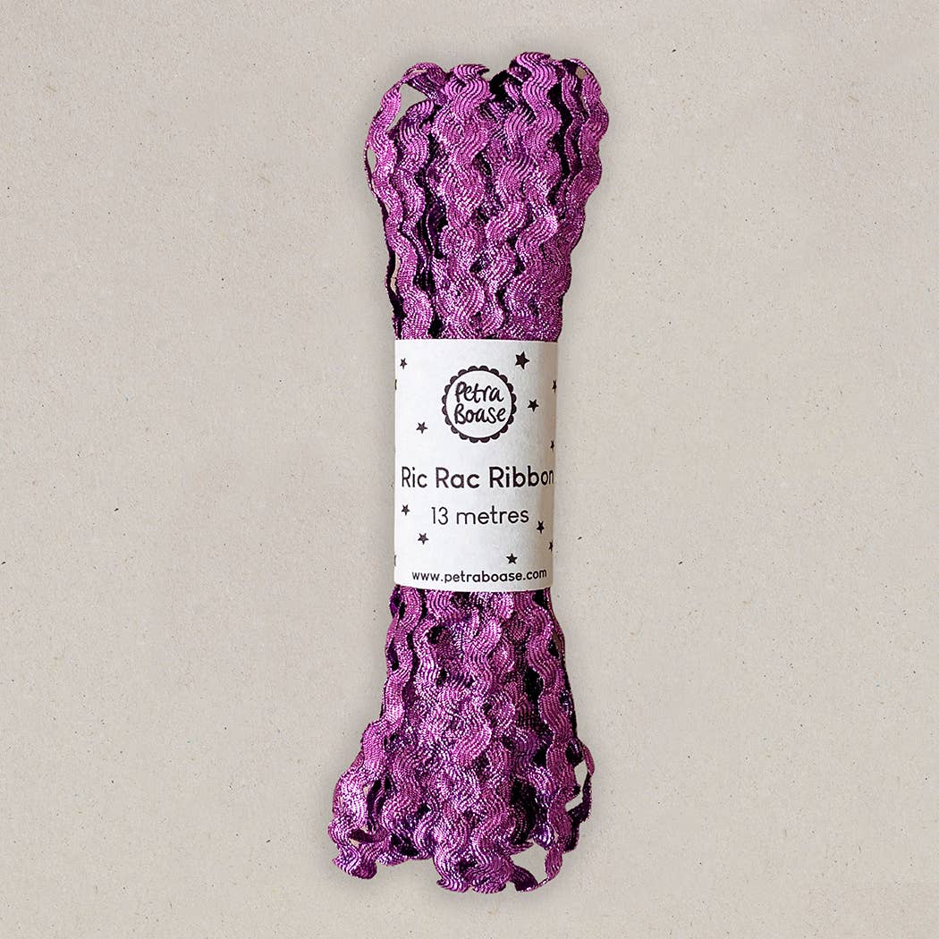Metallic Ric Rac Ribbon 15 yards / Amethyst Purple