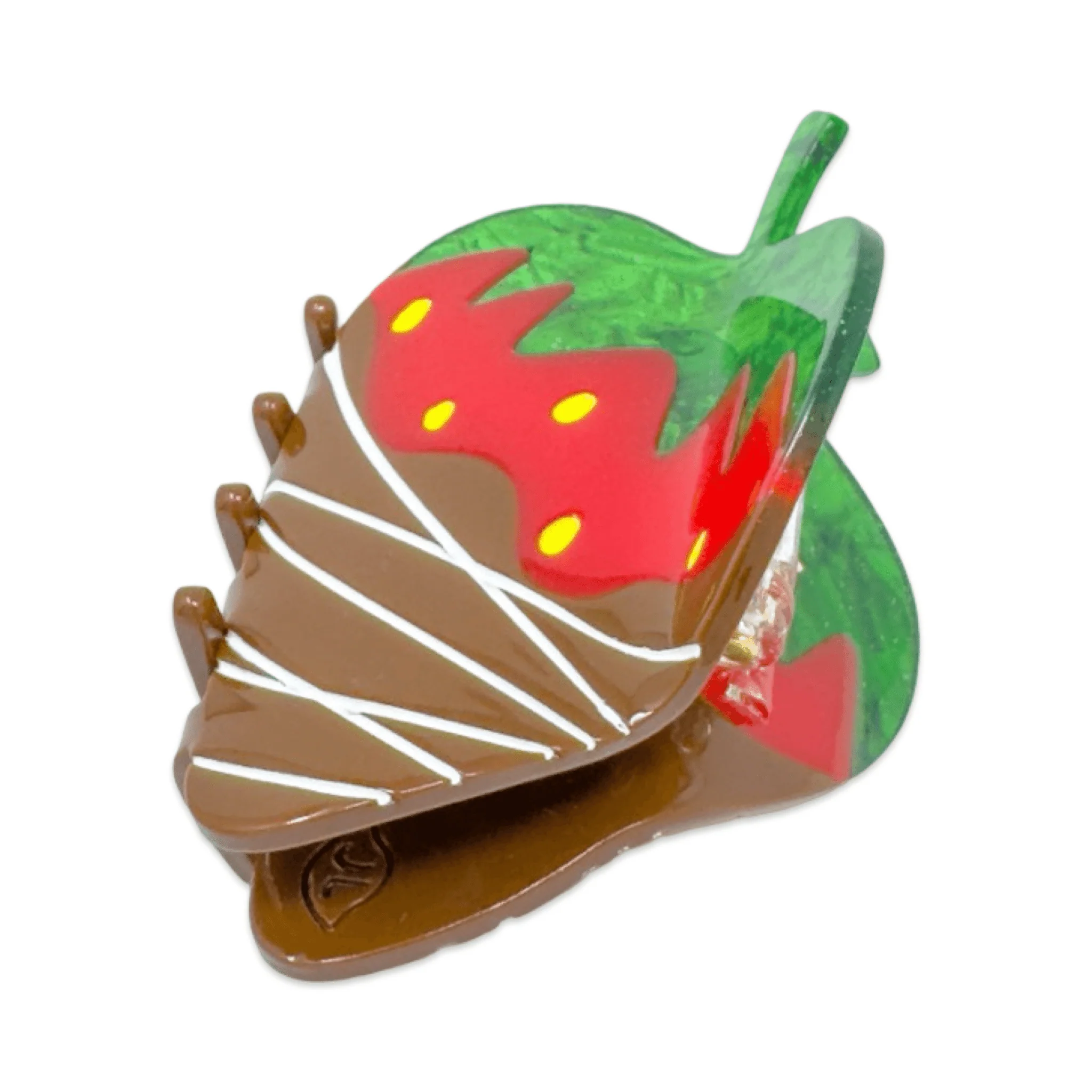 Midi Chocolate Covered Strawberry Hair Claw Clip - Image 2