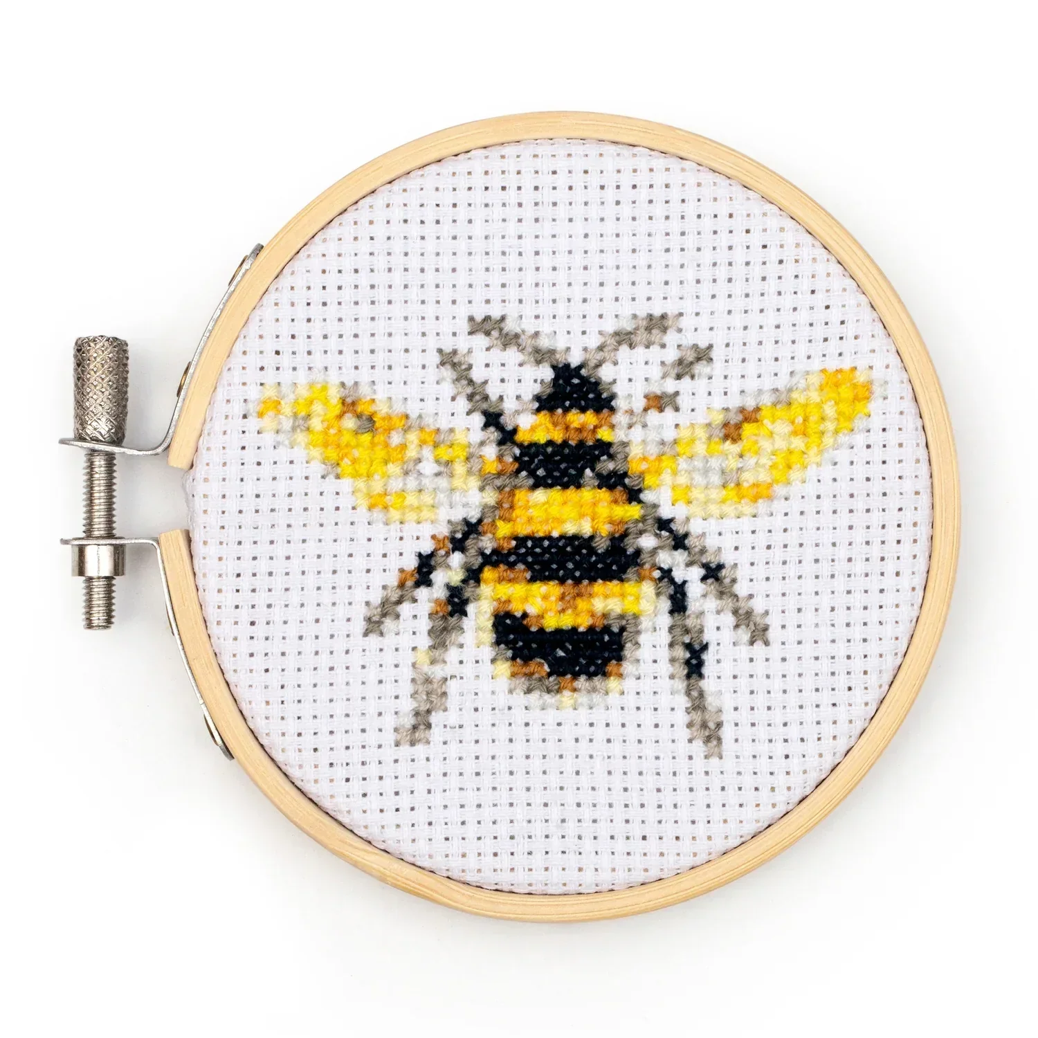 Mini Cross Stitch Embroidery Kit / Bee