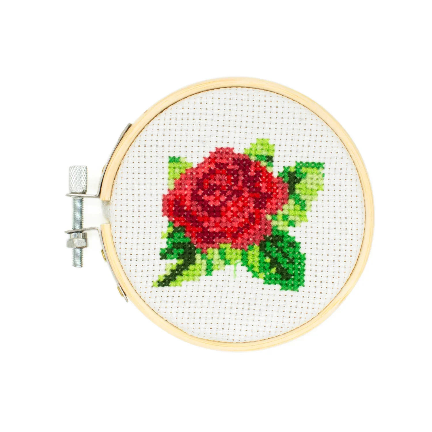 Mini Cross Stitch Embroidery Kit / Rose
