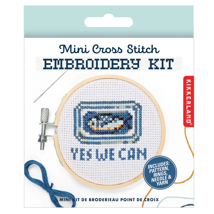 Mini Cross Stitch Embroidery Kit / Sardine